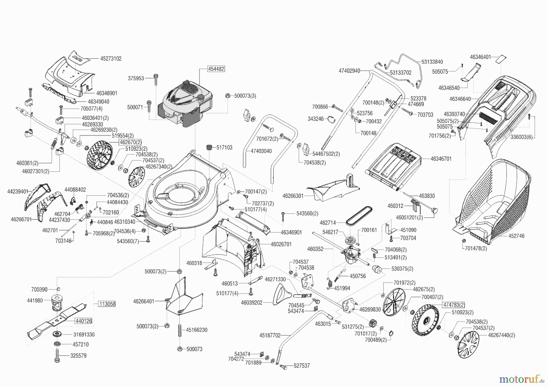  AL-KO Gartentechnik Benzinrasenmäher Silver Premium 524 SP A  ab 05/2018 Seite 1