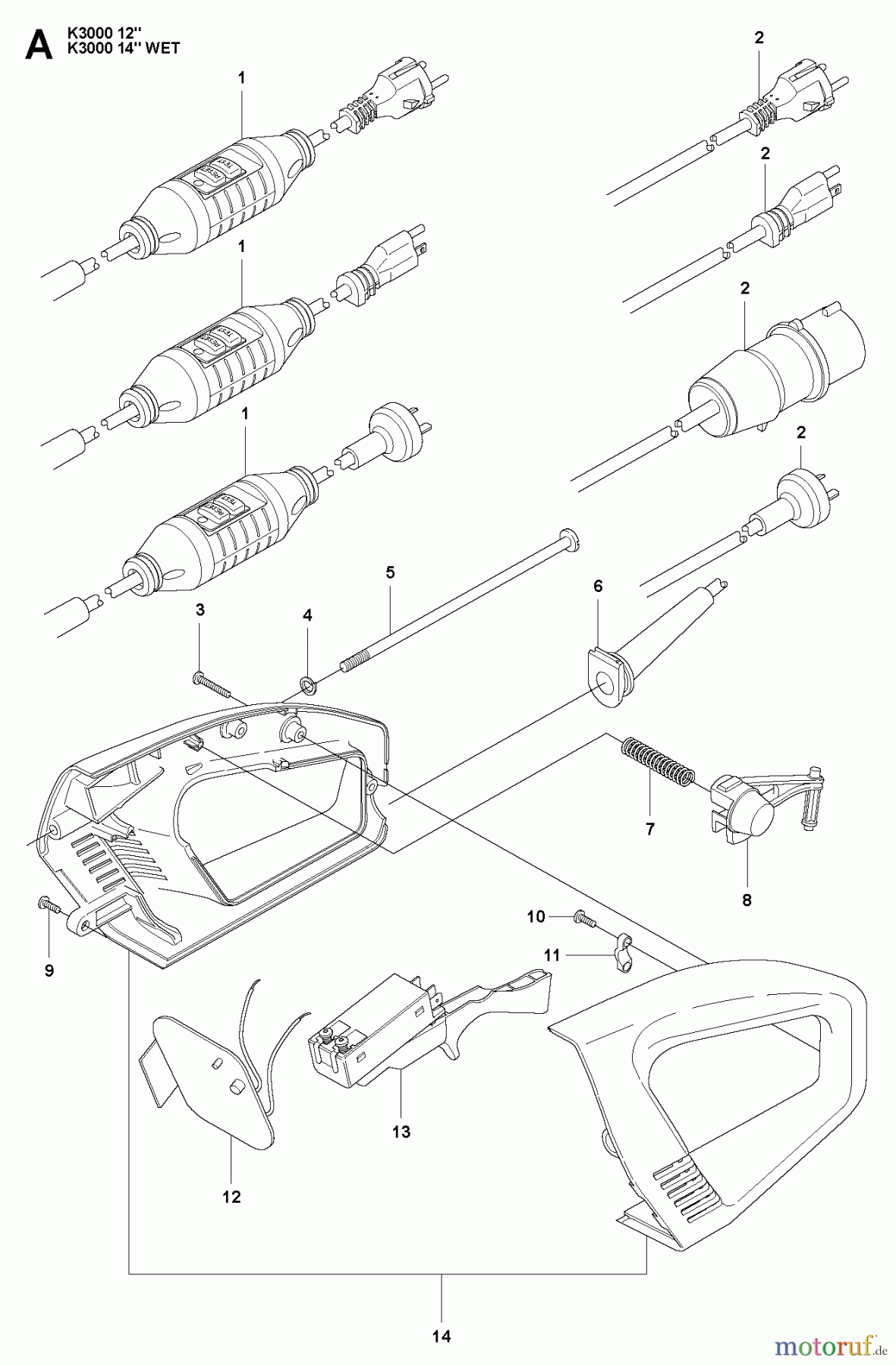  Trennschneider, Cut-Off K3000 WET, 2009-05 ELECTRICAL