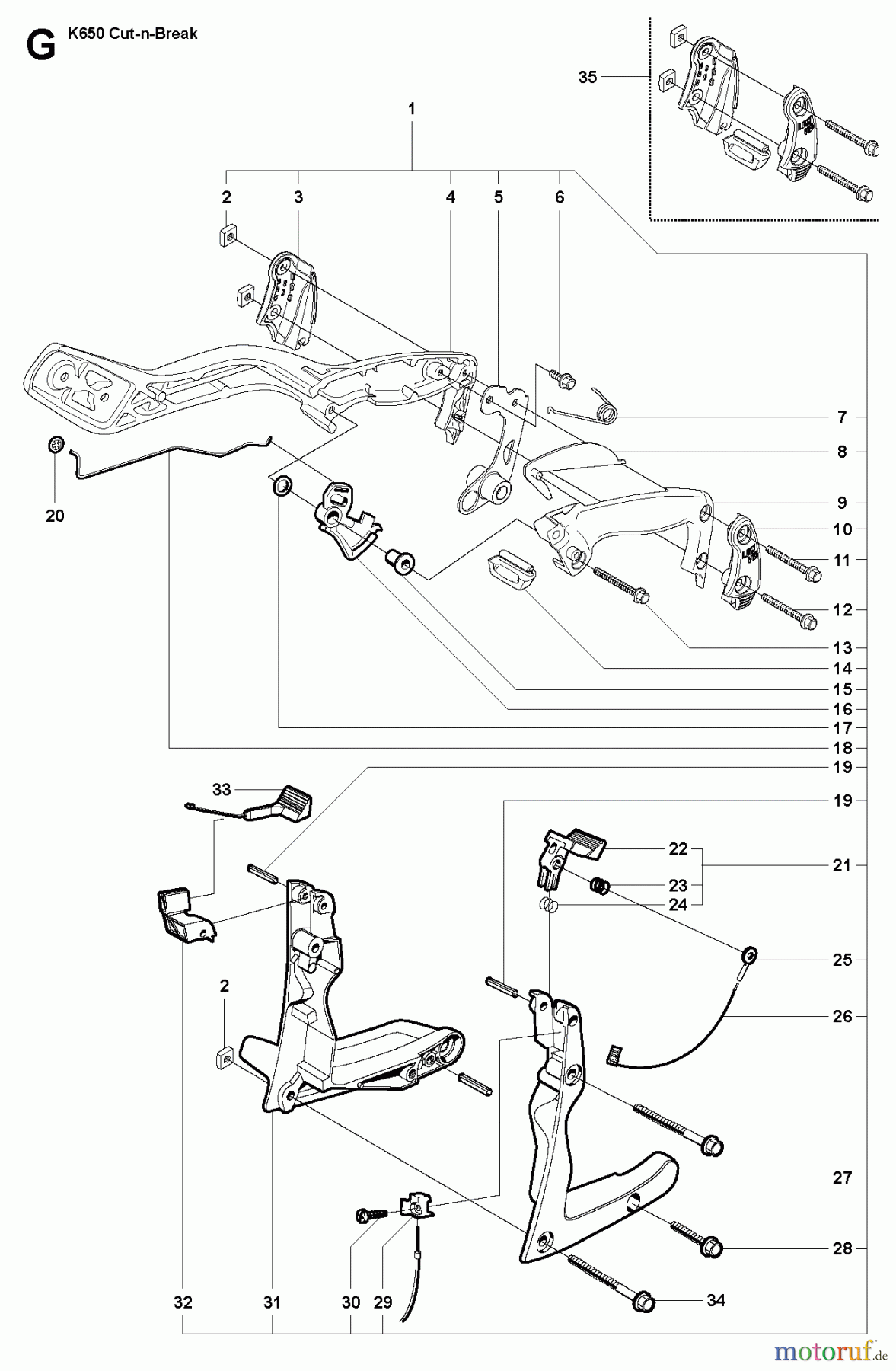  Trennschneider, Cut-Off K650 Cut-n-Break, 2007-10 HANDLE #1