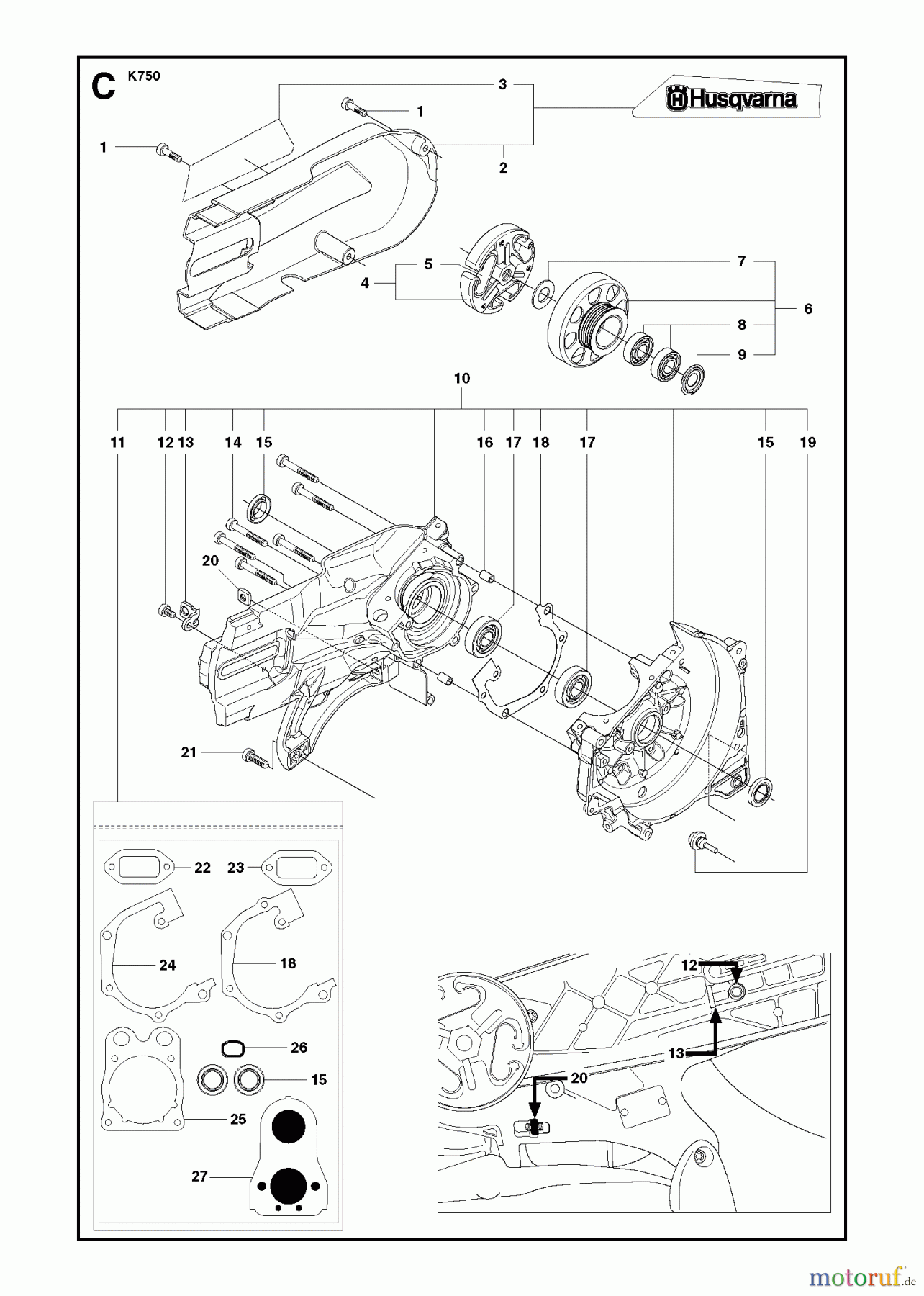  Trennschneider, Cut-Off K750, 2009-07 CRANKCASE #2