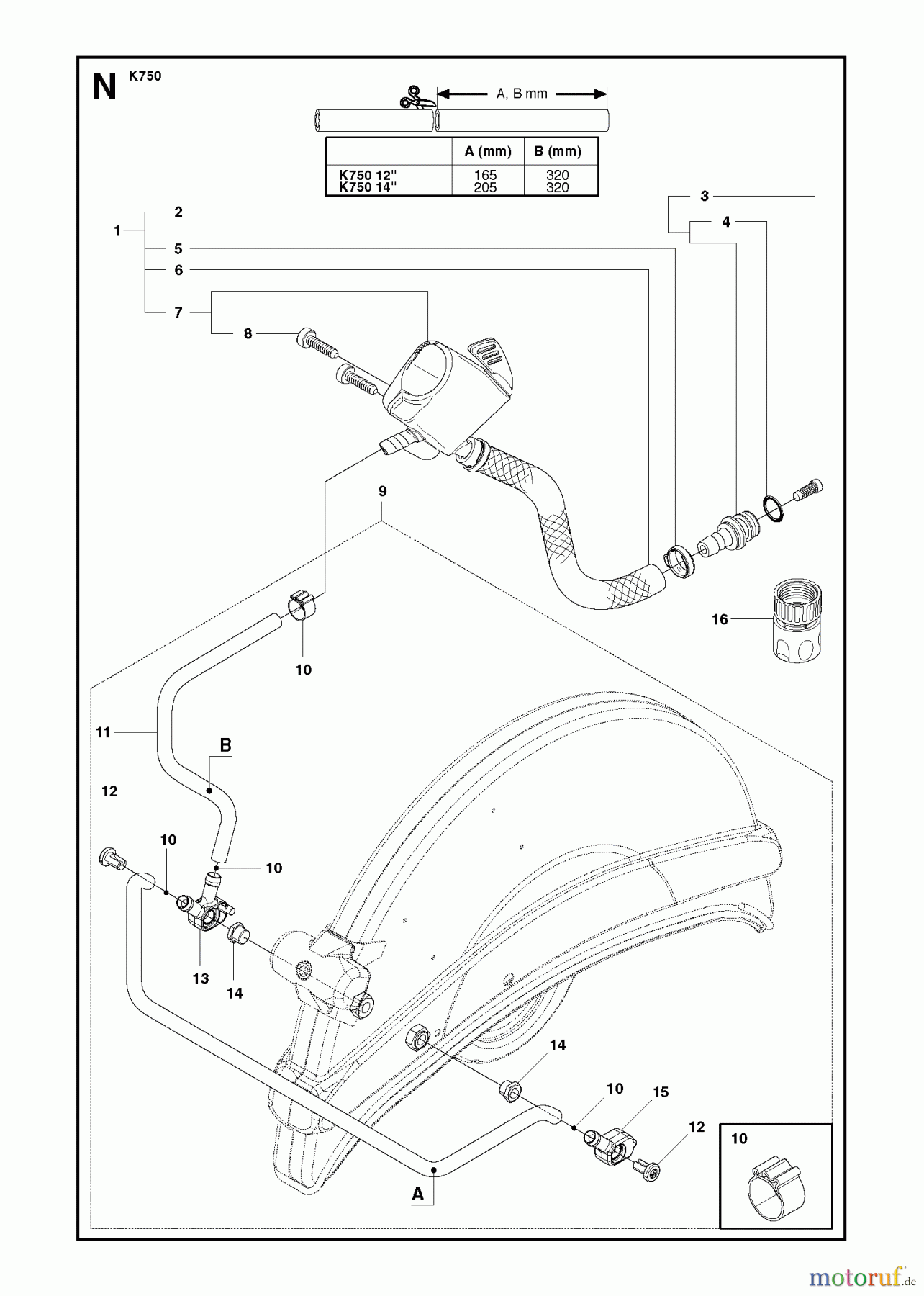  Trennschneider, Cut-Off K750 RESCUE, 2009-07 HOSE