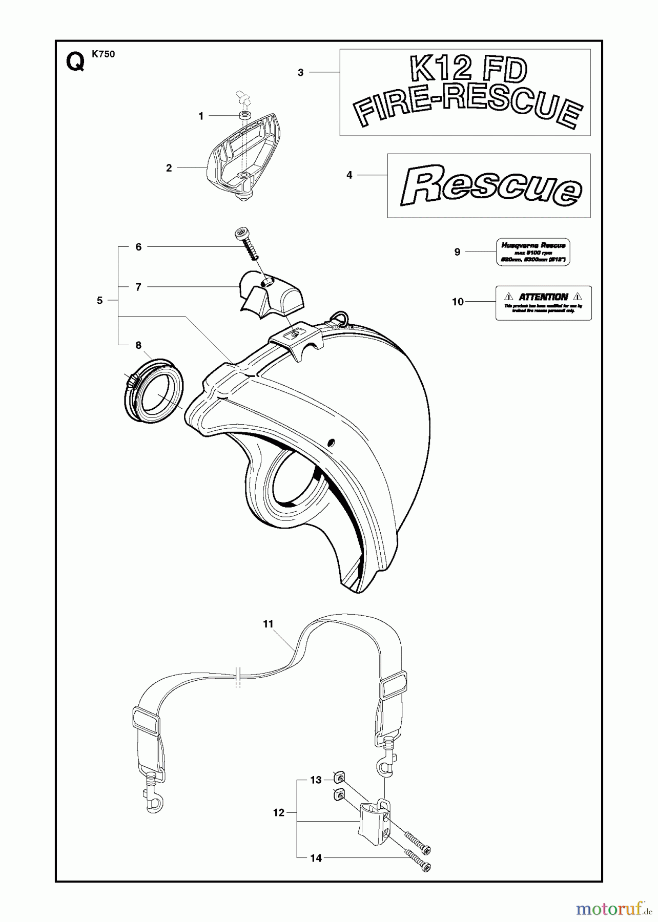  Trennschneider, Cut-Off K750 RESCUE, 2009-07 RESCUE