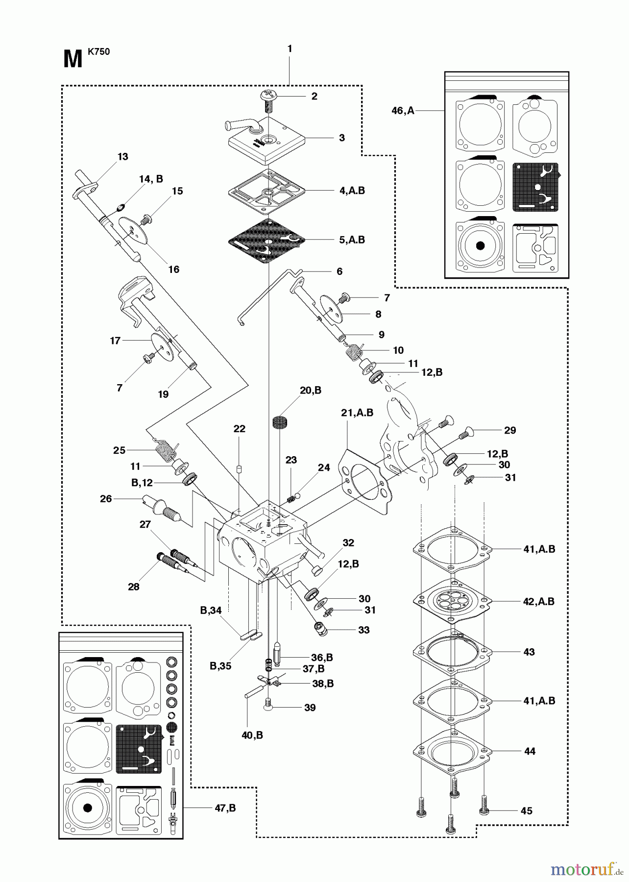  Trennschneider, Cut-Off K750, 544936207, 2010-02 CARBURETOR
