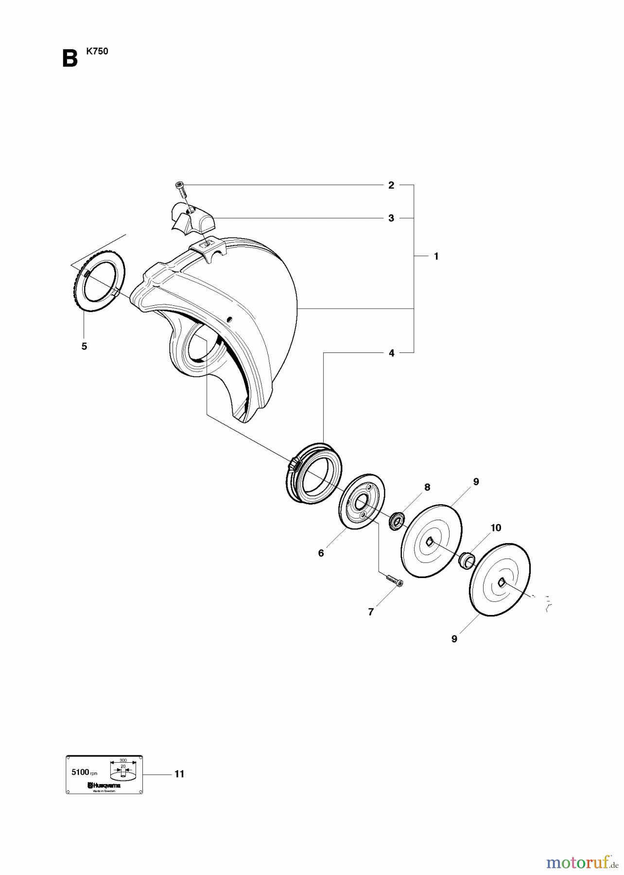  Trennschneider, Cut-Off K750, 544936207, 2010-02 GUARDS