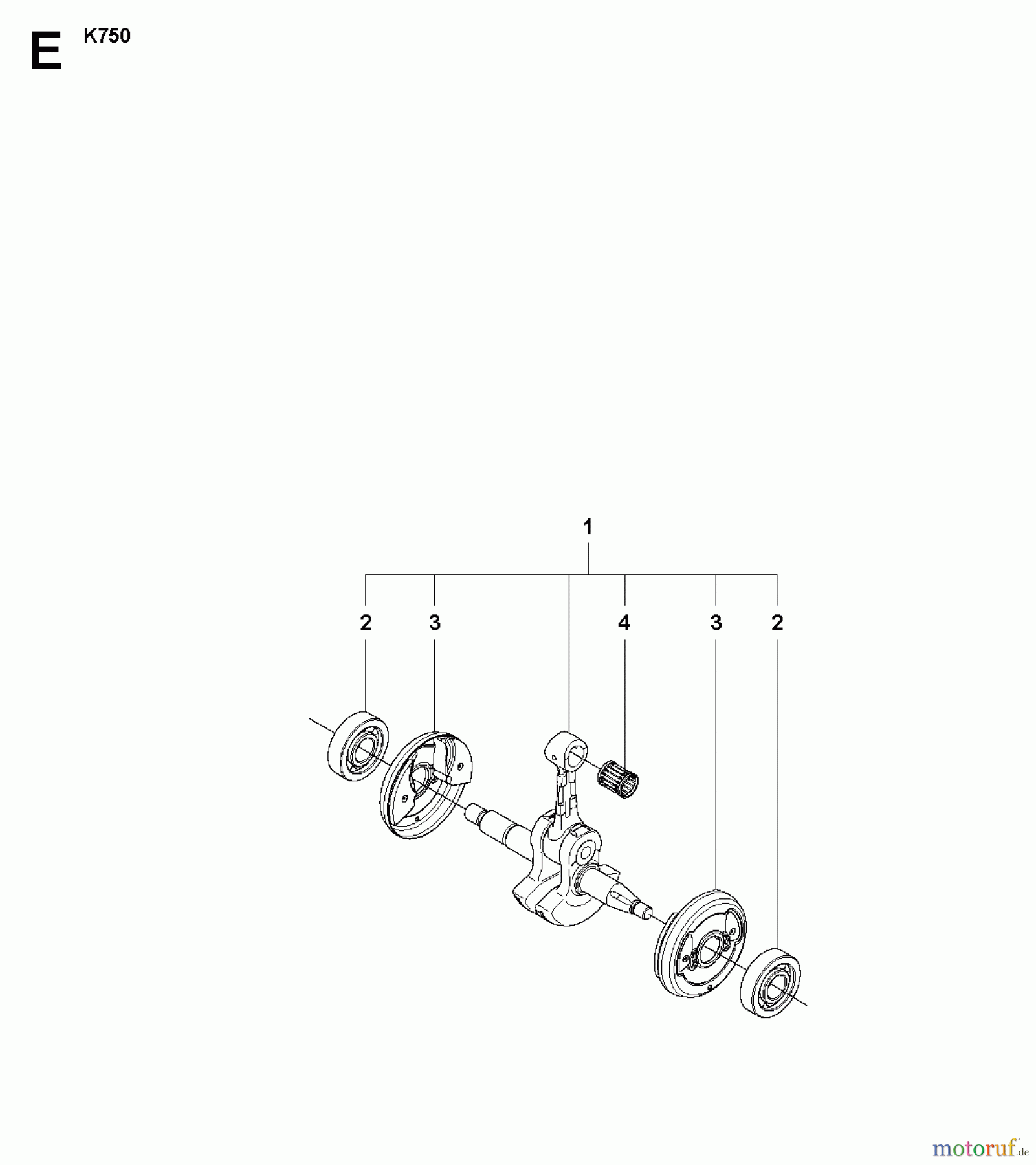  Trennschneider, Cut-Off K750, Oilguard, Rescue, 2007-07 CRANKSHAFT
