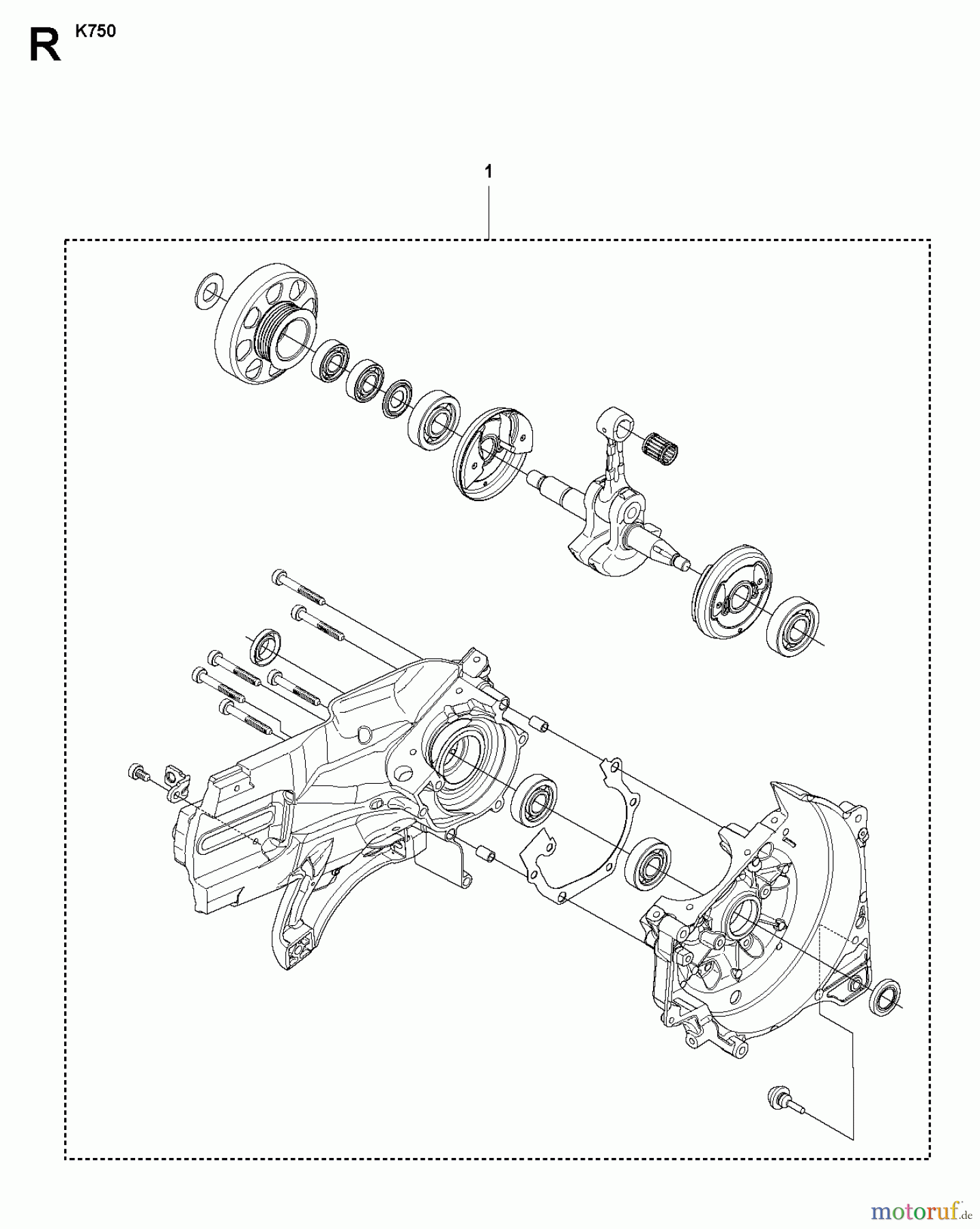  Trennschneider, Cut-Off K750, Rescue, Air Purge, Oil Guard, 2008-10 CRANKCASE #2