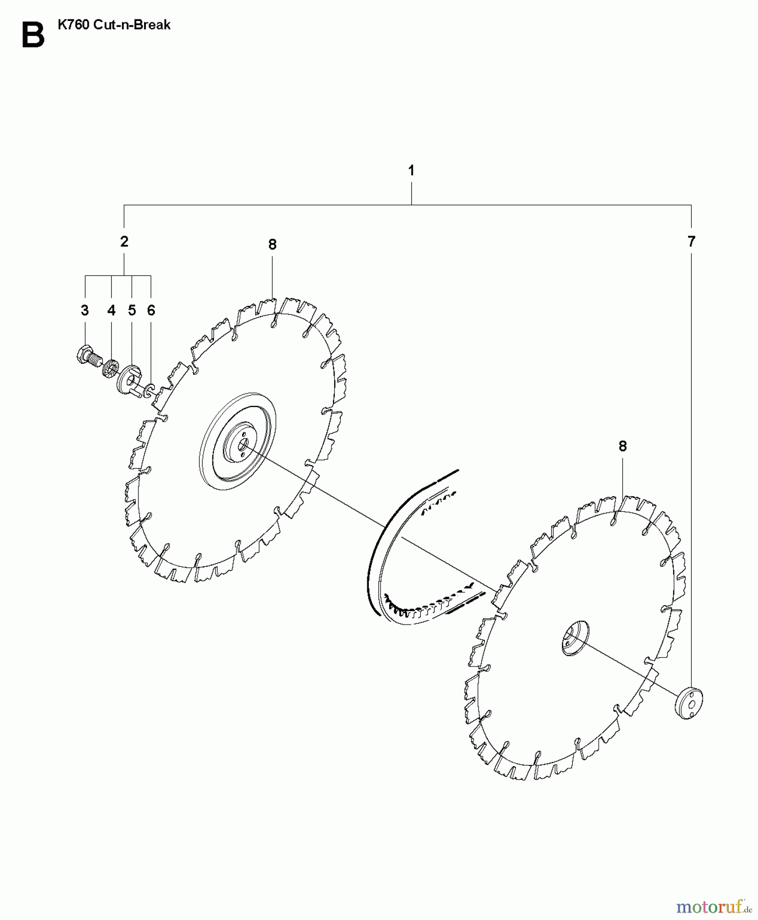  Trennschneider, Cut-Off K760 Cut-n-Break, 2009-11 CUTTING BLADE