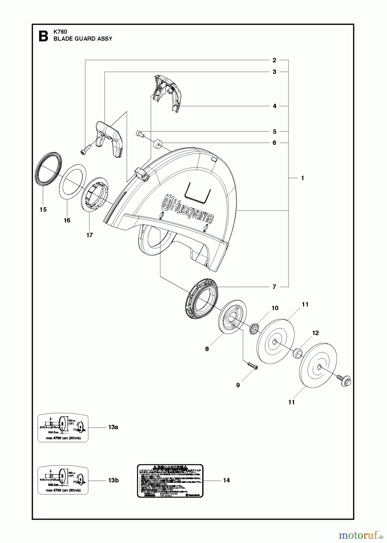  Trennschneider, Cut-Off K760, 2013-02 BLADE GUARD