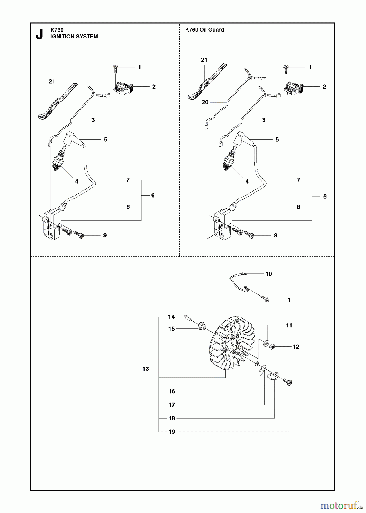  Trennschneider, Cut-Off K760, 2013-02 IGNITION SYSTEM