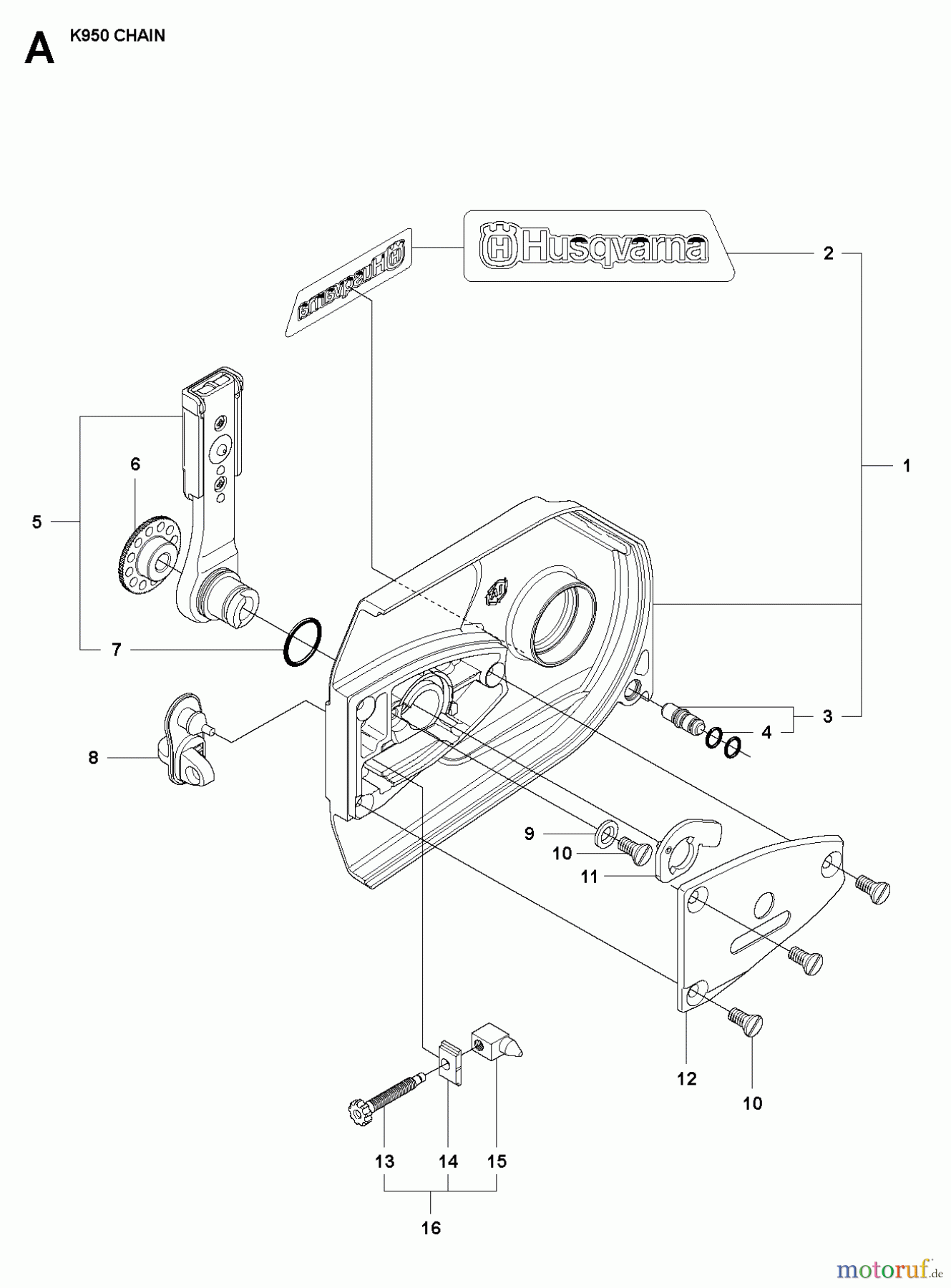  Trennschneider, Cut-Off K950 Chain, 2007-01 CLUTCH COVER