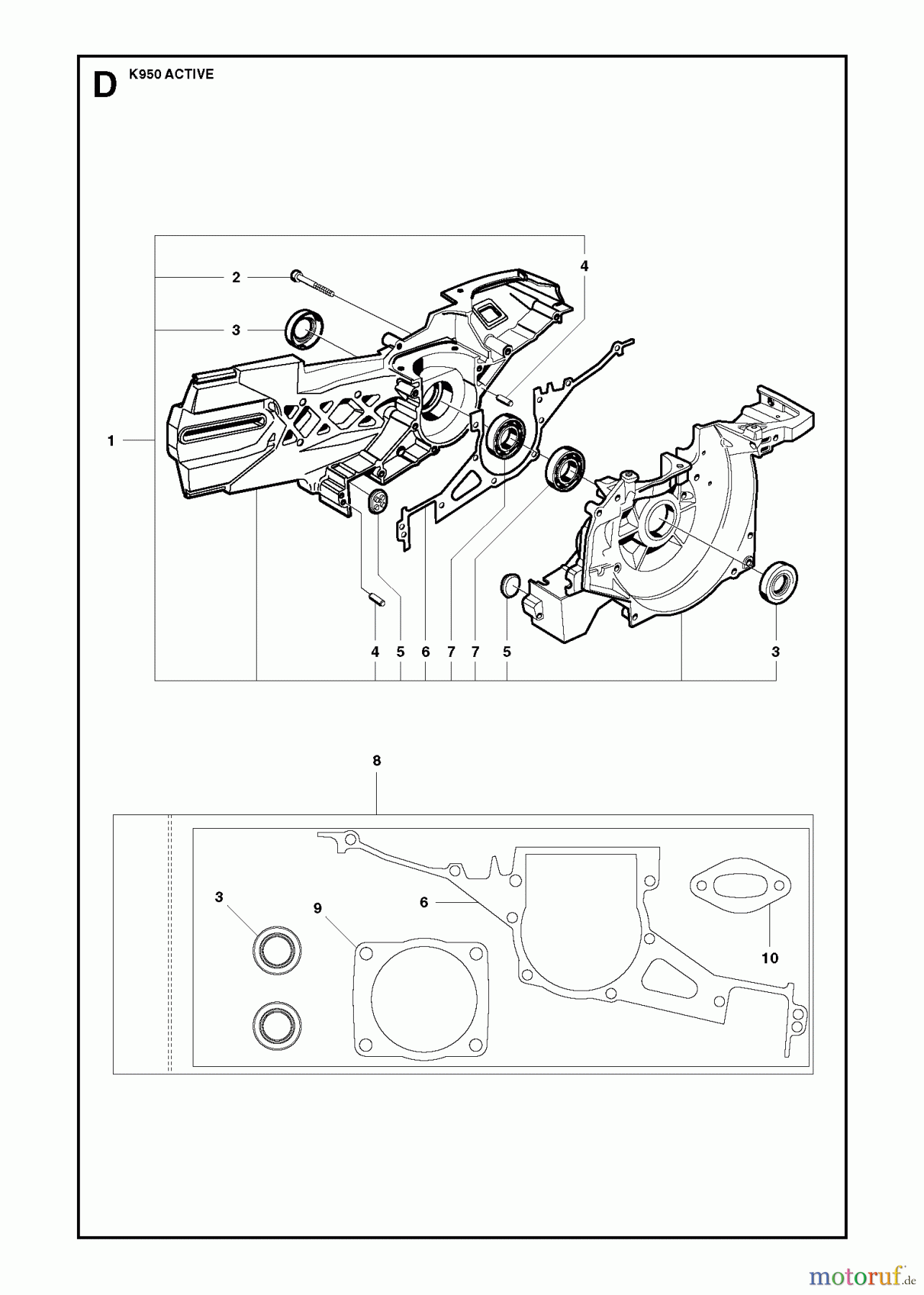  Trennschneider, Cut-Off K950 Rescue, 2007-01 CRANKCASE