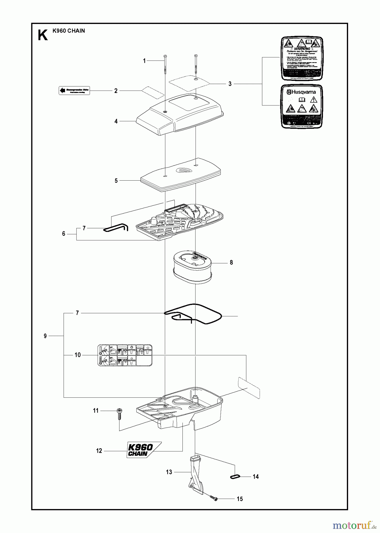  Trennschneider, Cut-Off K960 Chain, 2008-03 AIR FILTER