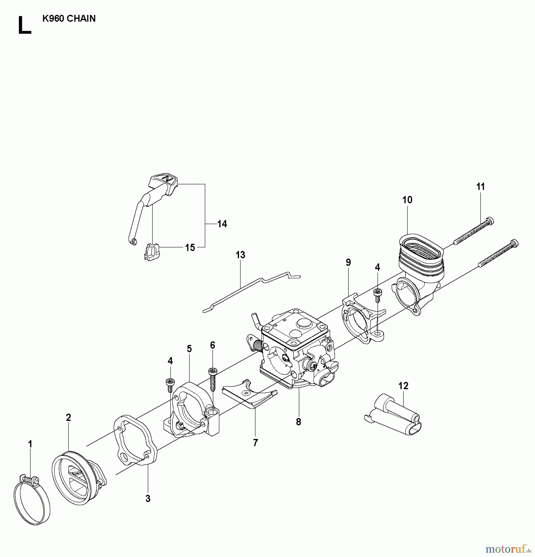  Trennschneider, Cut-Off K960 Chain, 2008-03 CARBURETOR