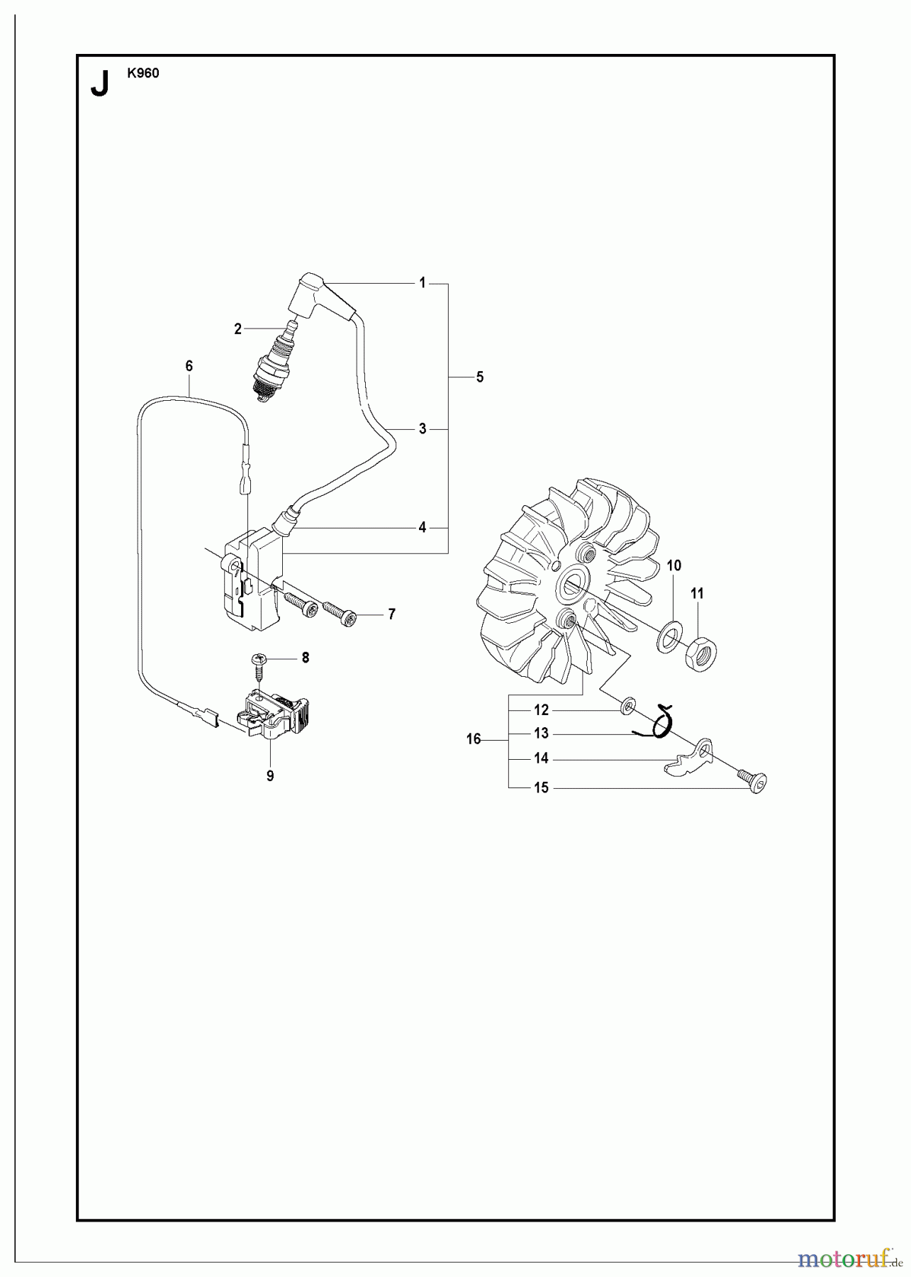  Trennschneider, Cut-Off K960 RESCUE, 2007-07 IGNITION SYSTEM