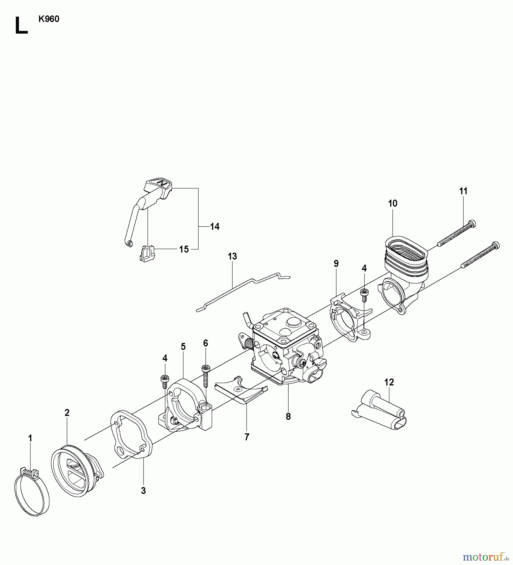  Trennschneider, Cut-Off K960, 2008-12 CARBURETOR DETAILS