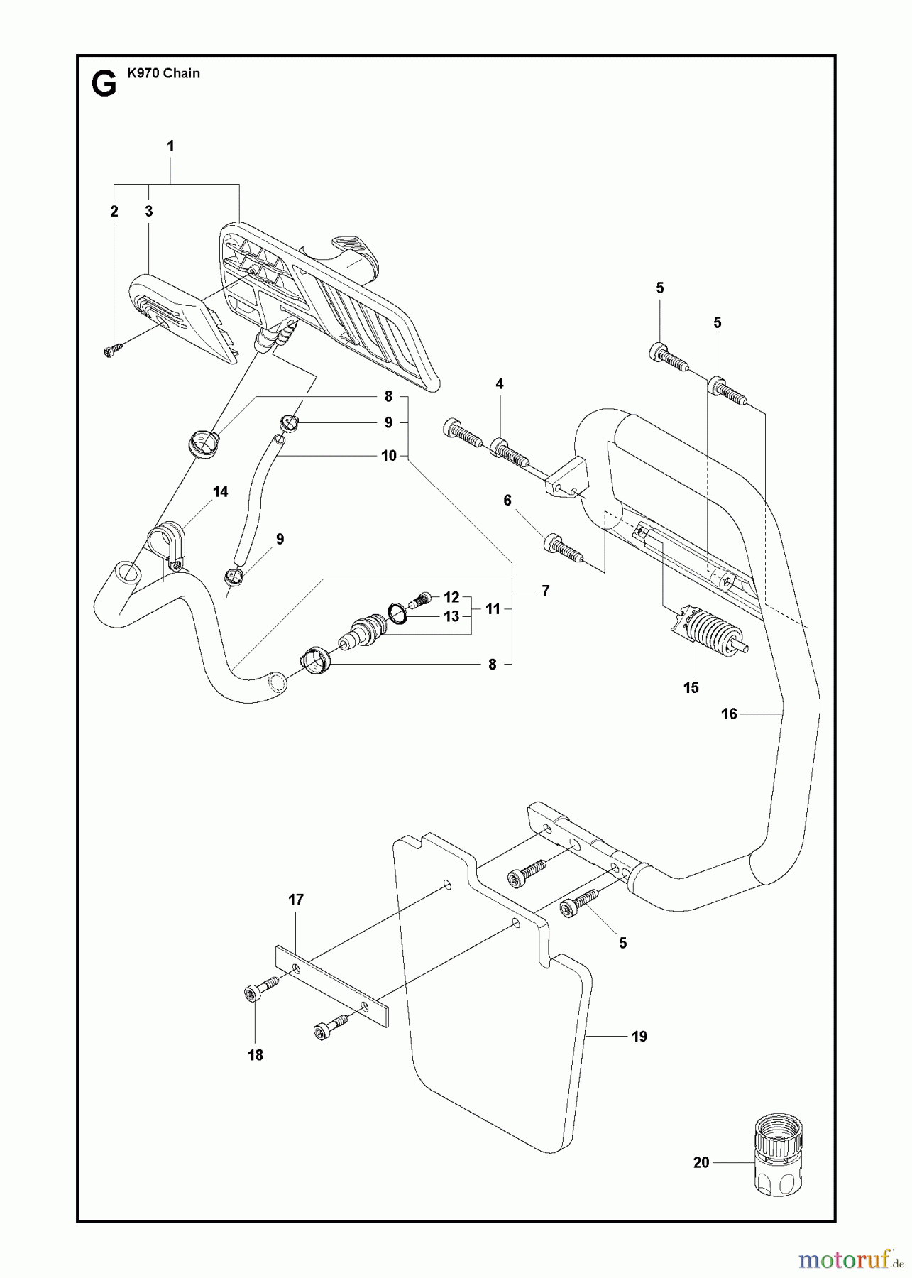  Trennschneider, Cut-Off K970 CHAIN, 2011-12 HANDLE
