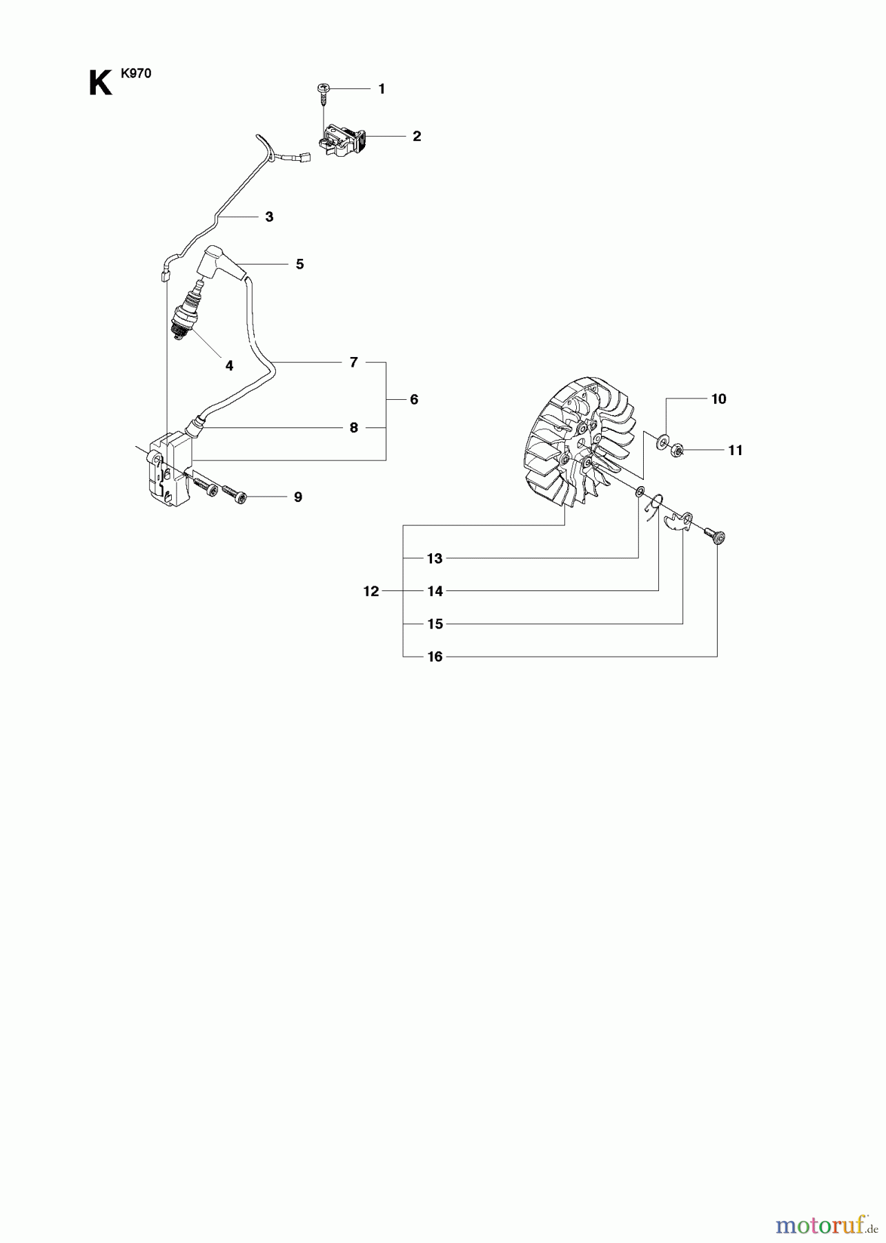  Trennschneider, Cut-Off K970, K970 RESCUE, 575697201, 2010-05 IGNITION SYSTEM