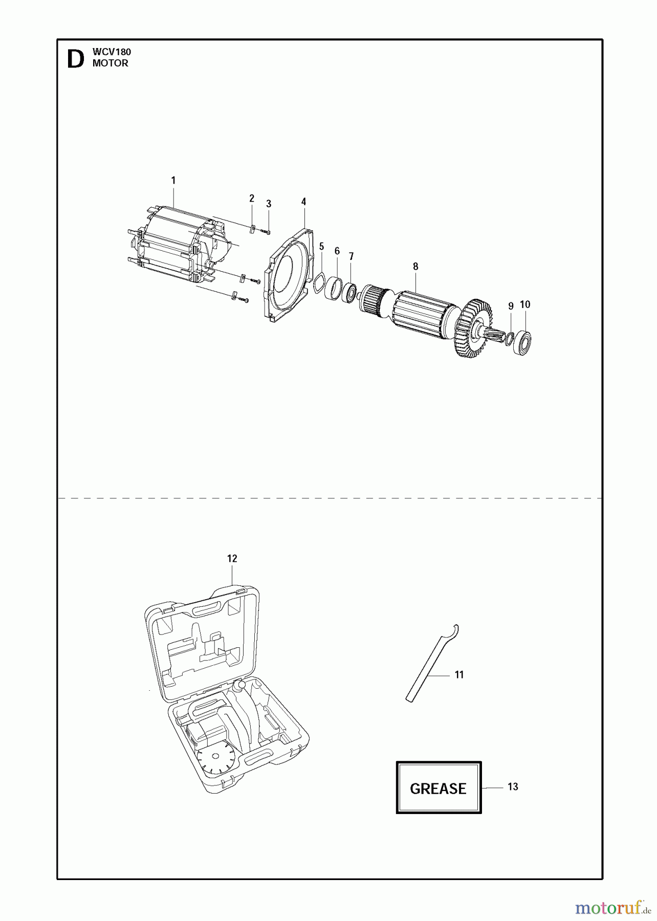  Trennschneider, Cut-Off WCV 180, 2009-10 MOTOR