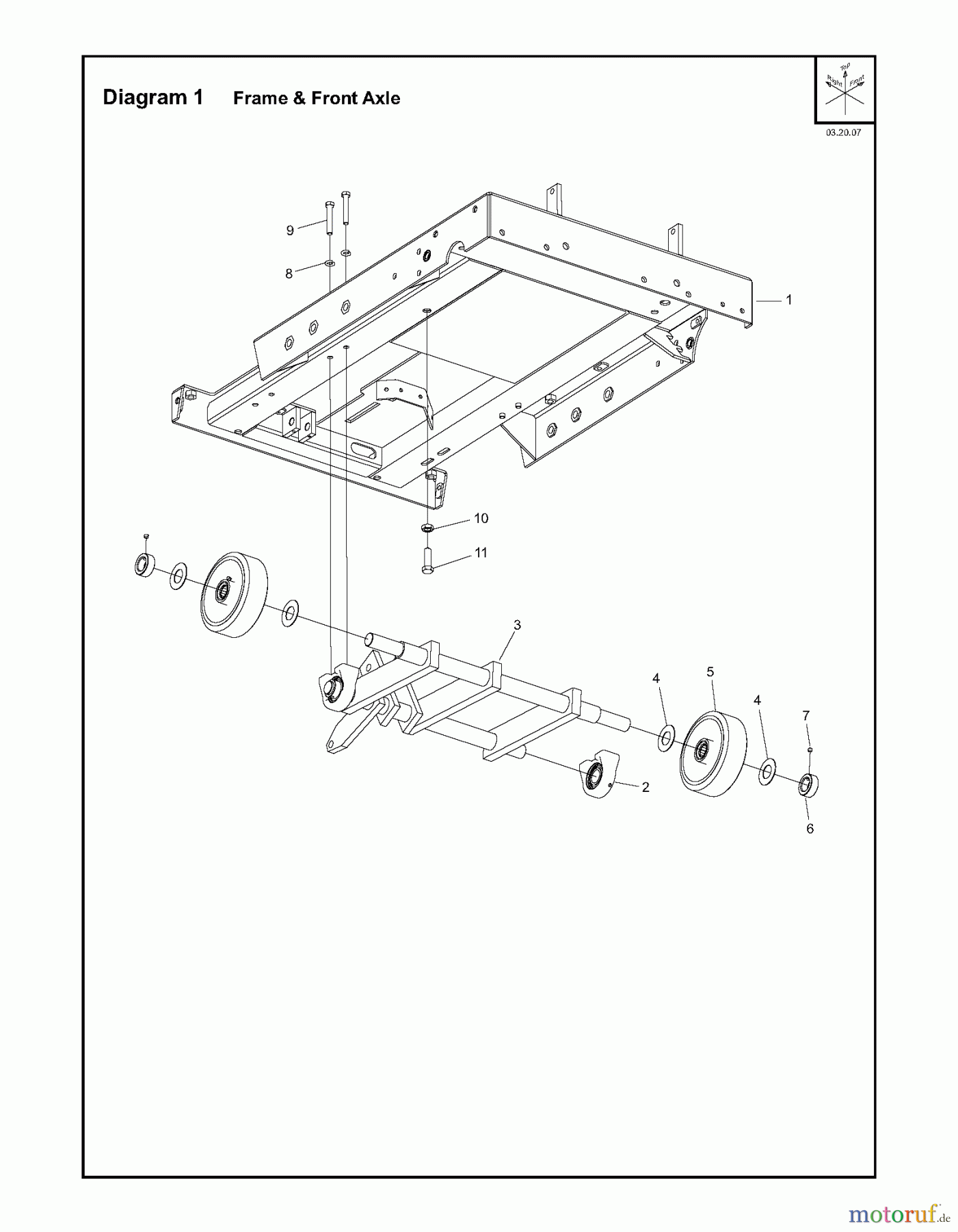  Trennschneider, Floor FS3500, 2007-10 Frame & Front Axle