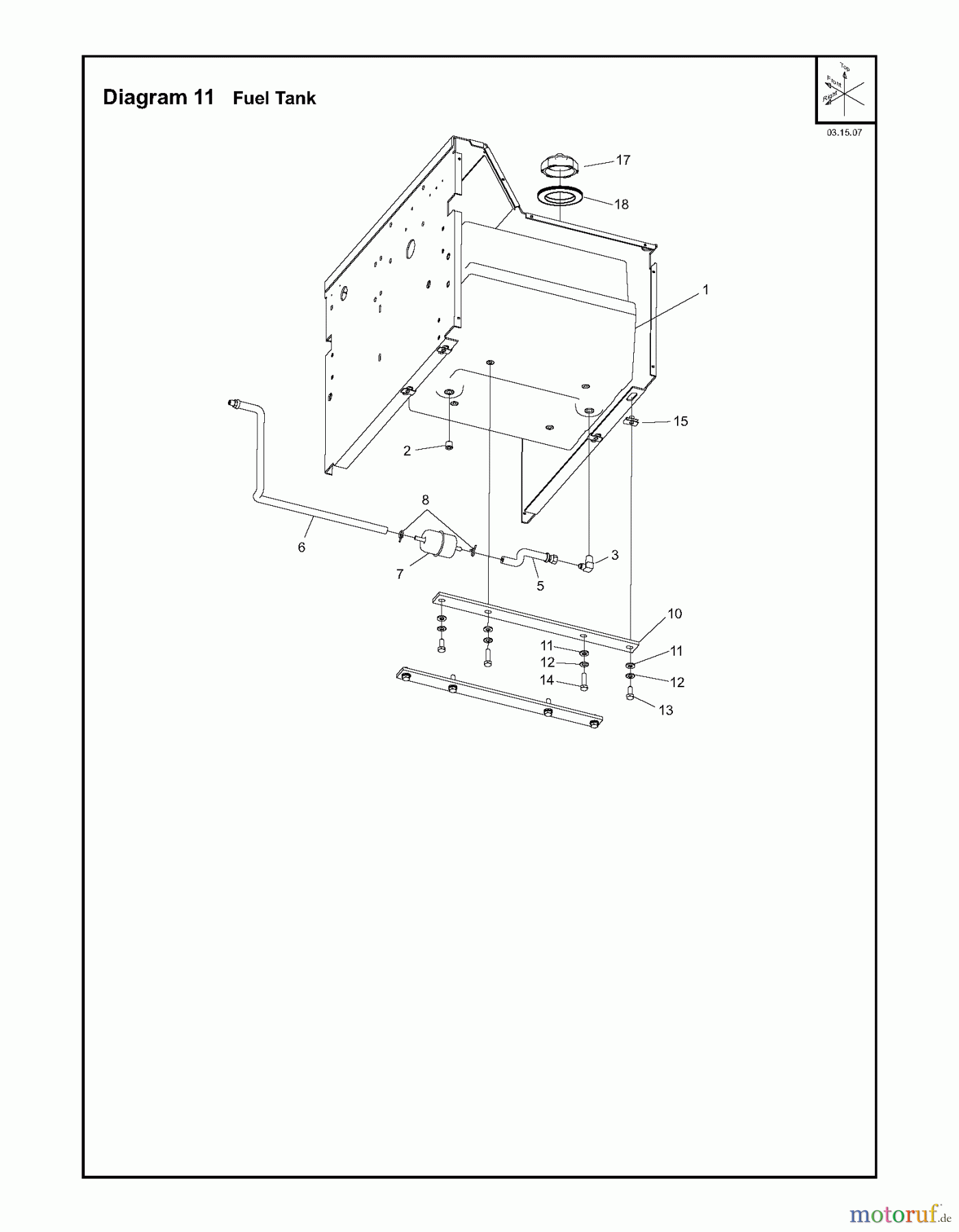  Trennschneider, Floor FS3500, 2007-10 Fuel Tank
