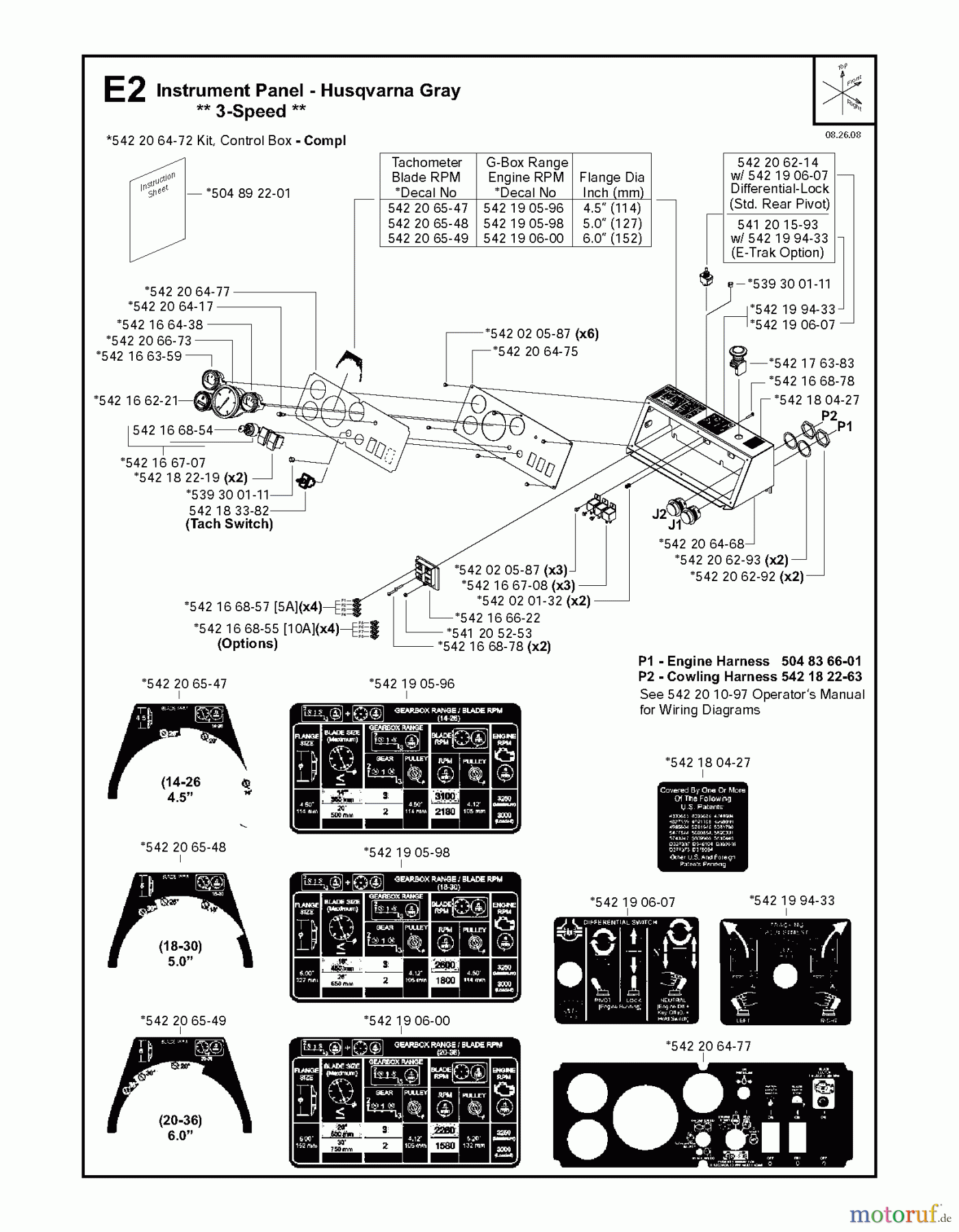  Trennschneider, Floor FS4800, 2008-01 Instrument Panel, 3-Speed