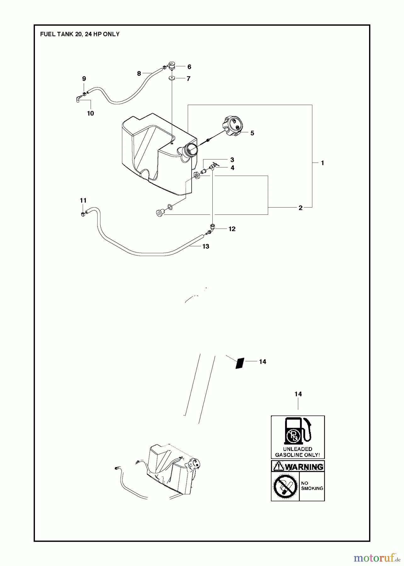  Trennschneider, Floor FS513/FS520/FS524, Valid for Machine numbers FS520-2150, FS524-1630 and forward, 2011-02 FUEL TANK