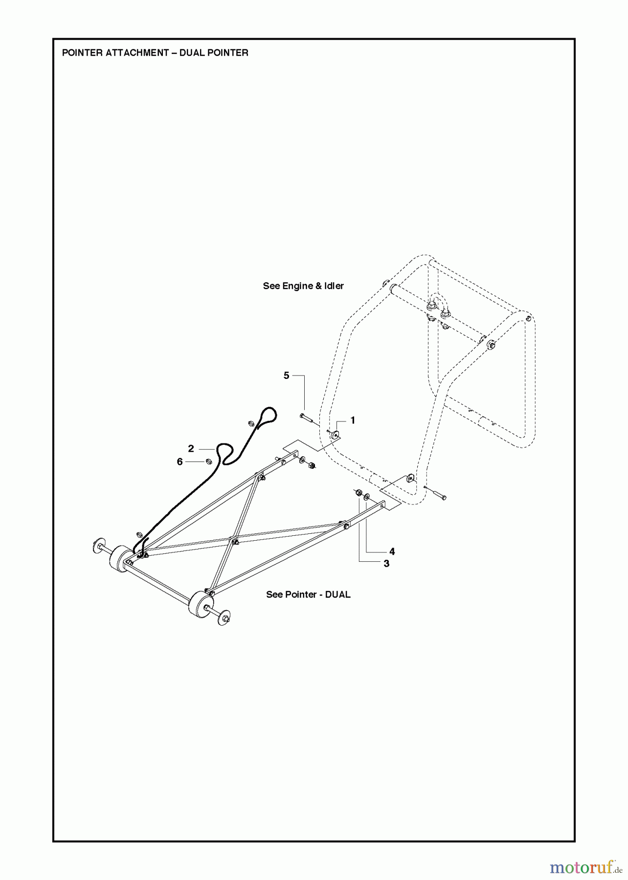 Trennschneider, Floor FS513/FS520/FS524, Valid for Machine numbers FS520-2150, FS524-1630 and forward, 2011-02 POINTER ATTACHMENT - DUAL POINTER