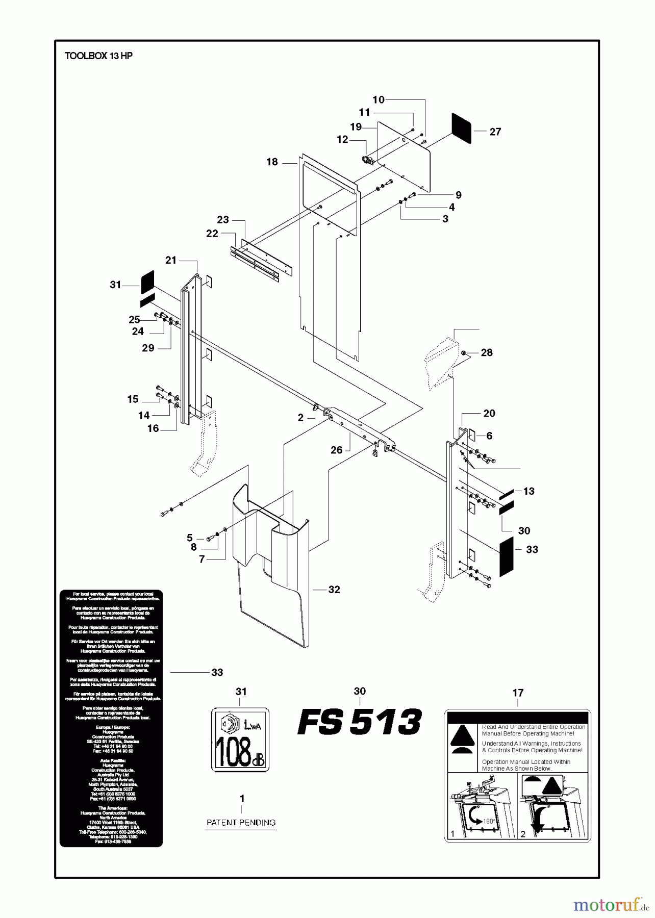  Trennschneider, Floor FS513/FS520/FS524, Valid to machines FS520-2149 and FS 524-1629, 2007-08 to 2011-02 TOOLBOX #1