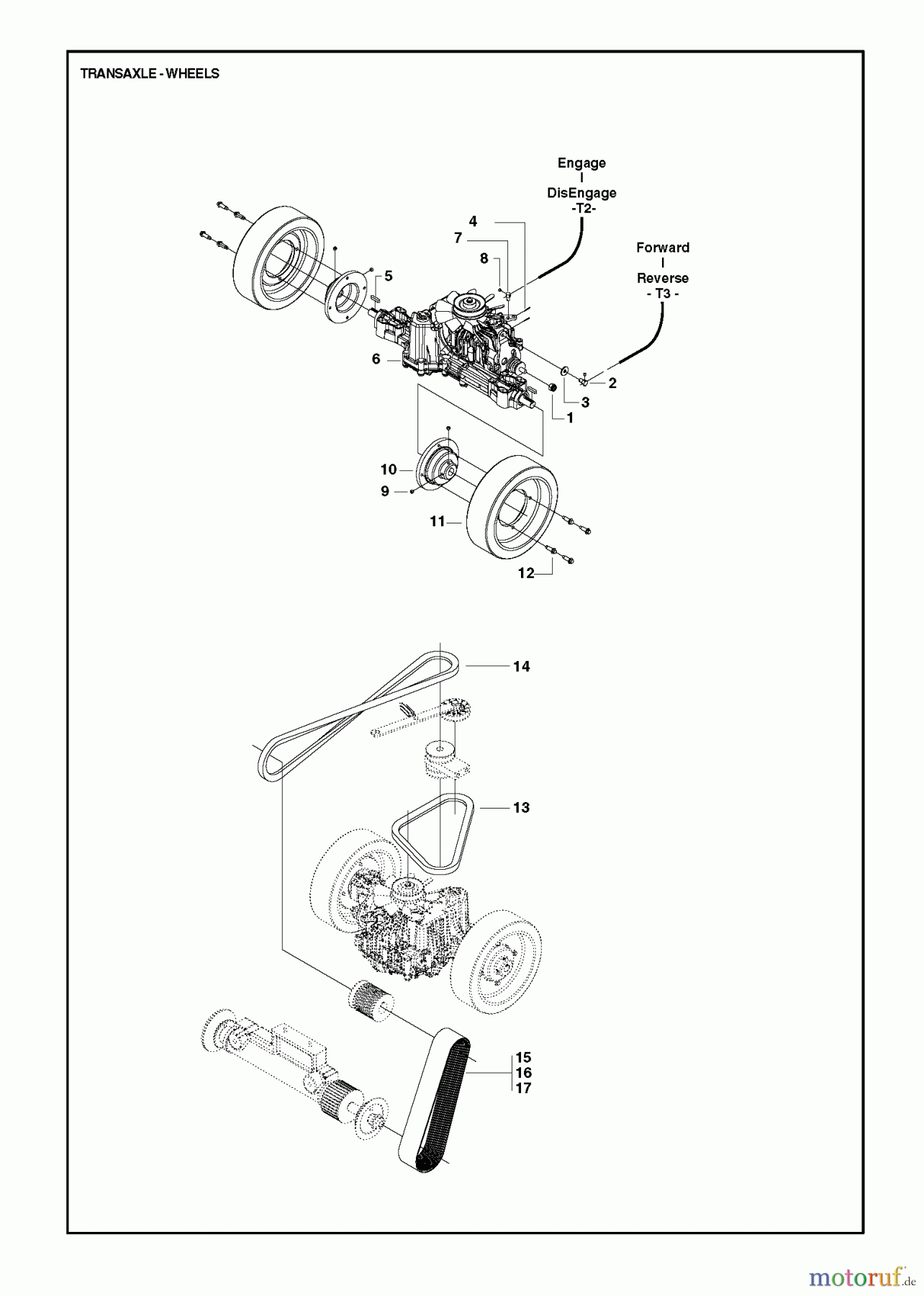  Trennschneider, Floor FS513/FS520/FS524, Valid to machines FS520-2149 and FS 524-1629, 2007-08 to 2011-02 TRANSAXLE - WHEELS