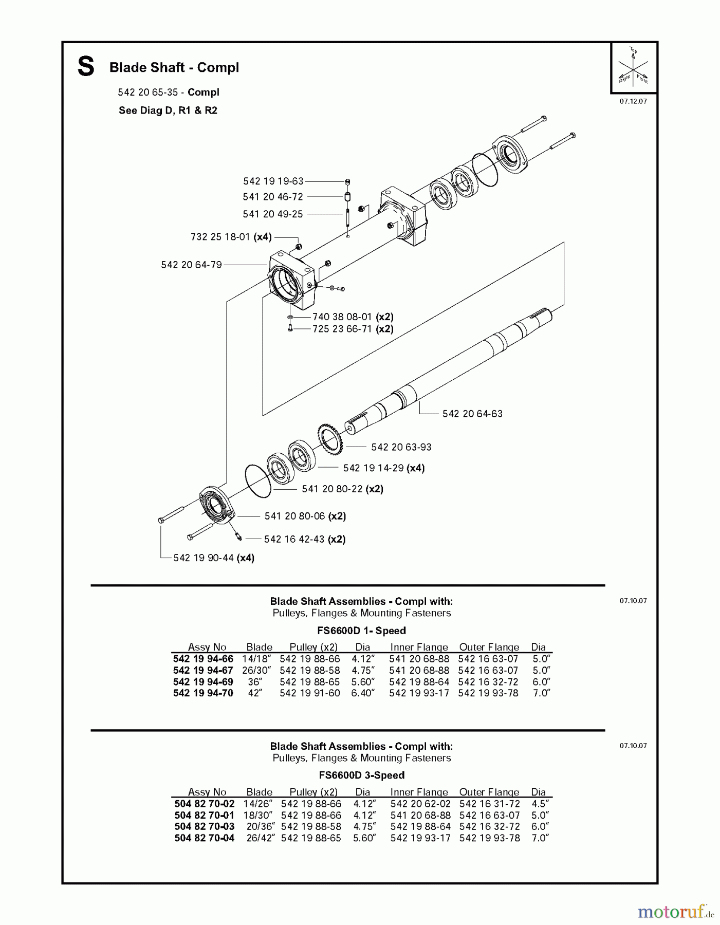  Trennschneider, Floor FS6600 D, 2008-37 Blade Shaft - Compl
