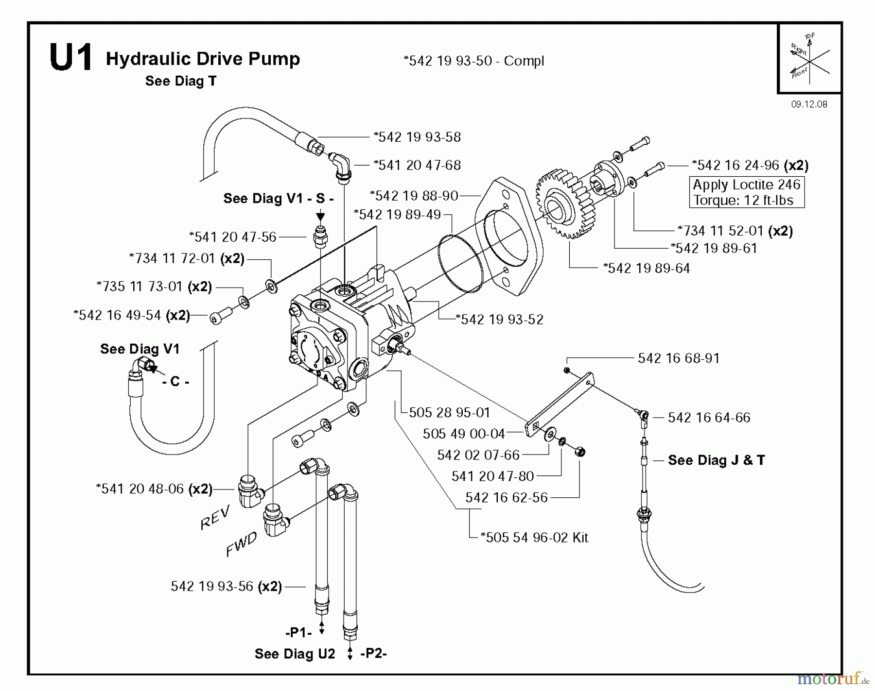  Trennschneider, Floor FS6600 D, 2008-37 Hydraulic Drive Pump