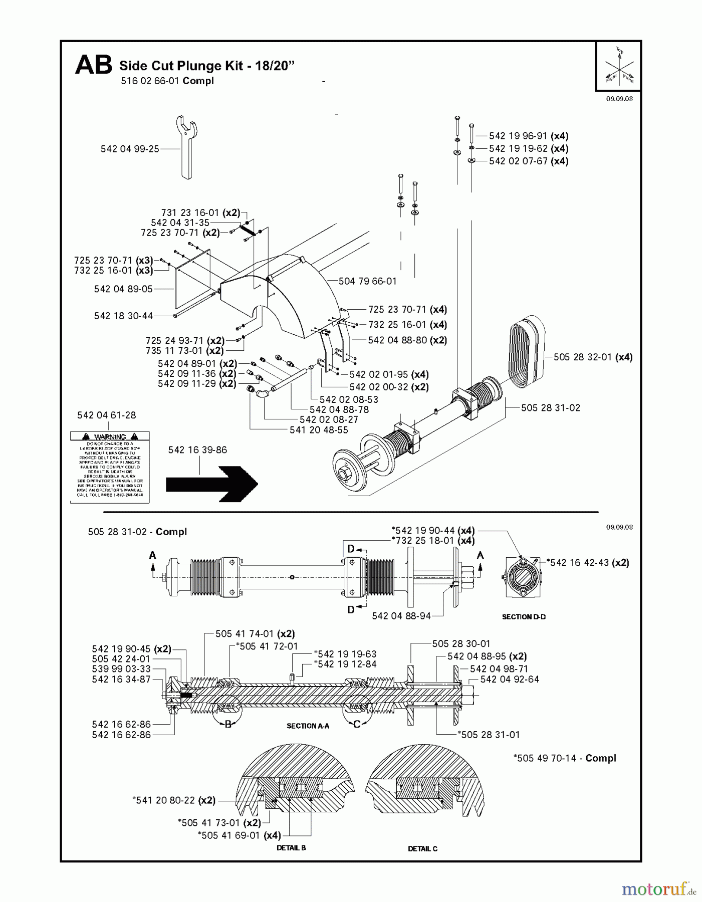  Trennschneider, Floor FS6600 D, 2008-37 Side Cut Plunge Kit - 18/20?