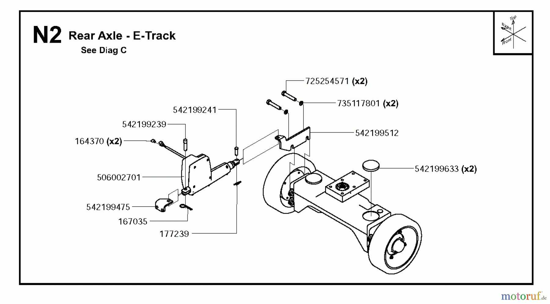 Trennschneider, Floor FS6600 JD T3, 2009-20 Rear Axle - E-Track