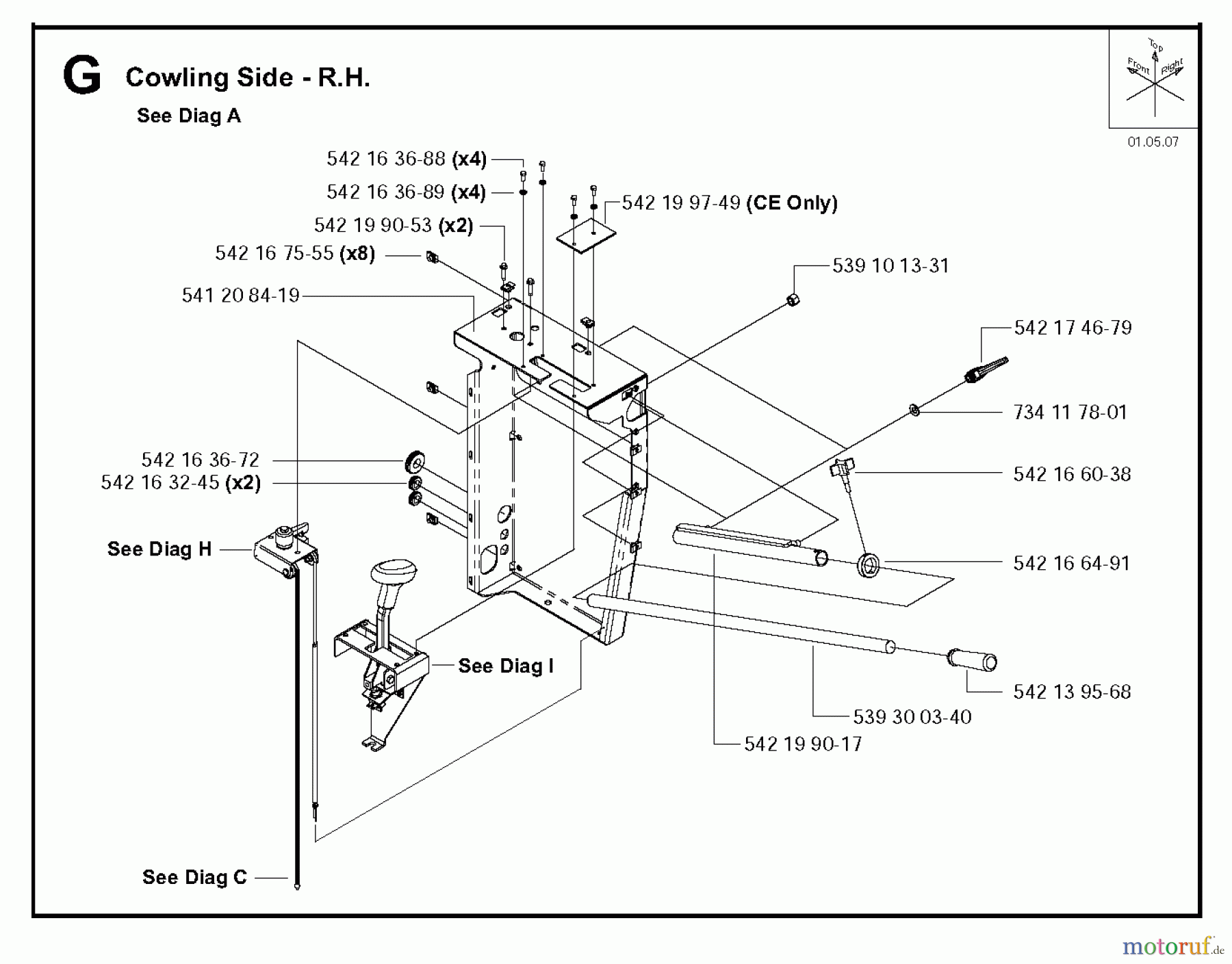  Trennschneider, Floor FS6600, 2006-44 Cowling Side - R.H.