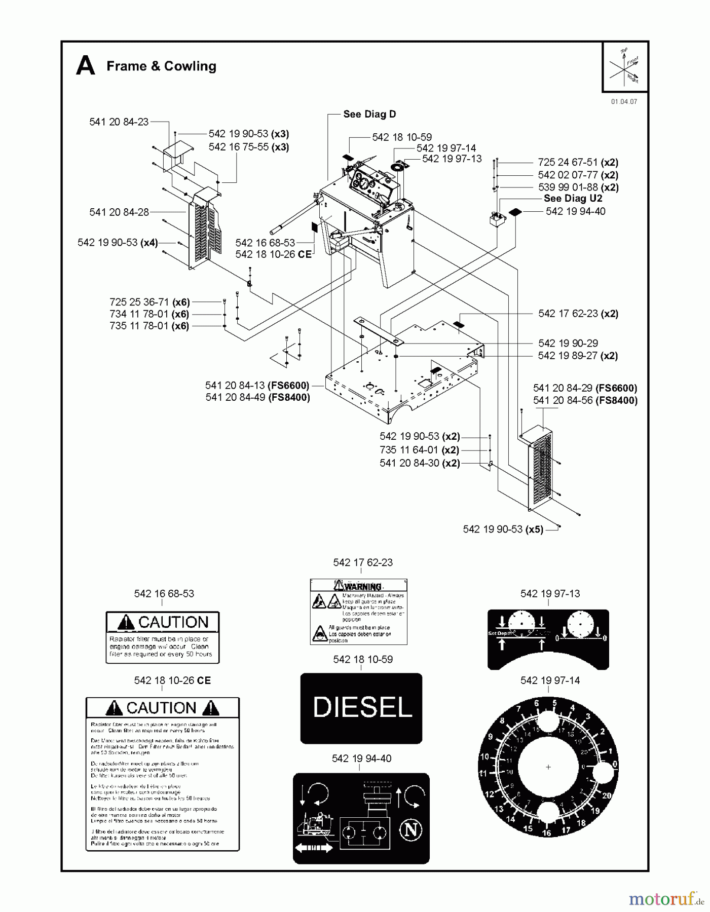  Trennschneider, Floor FS6600, 2006-44 Frame & Cowling