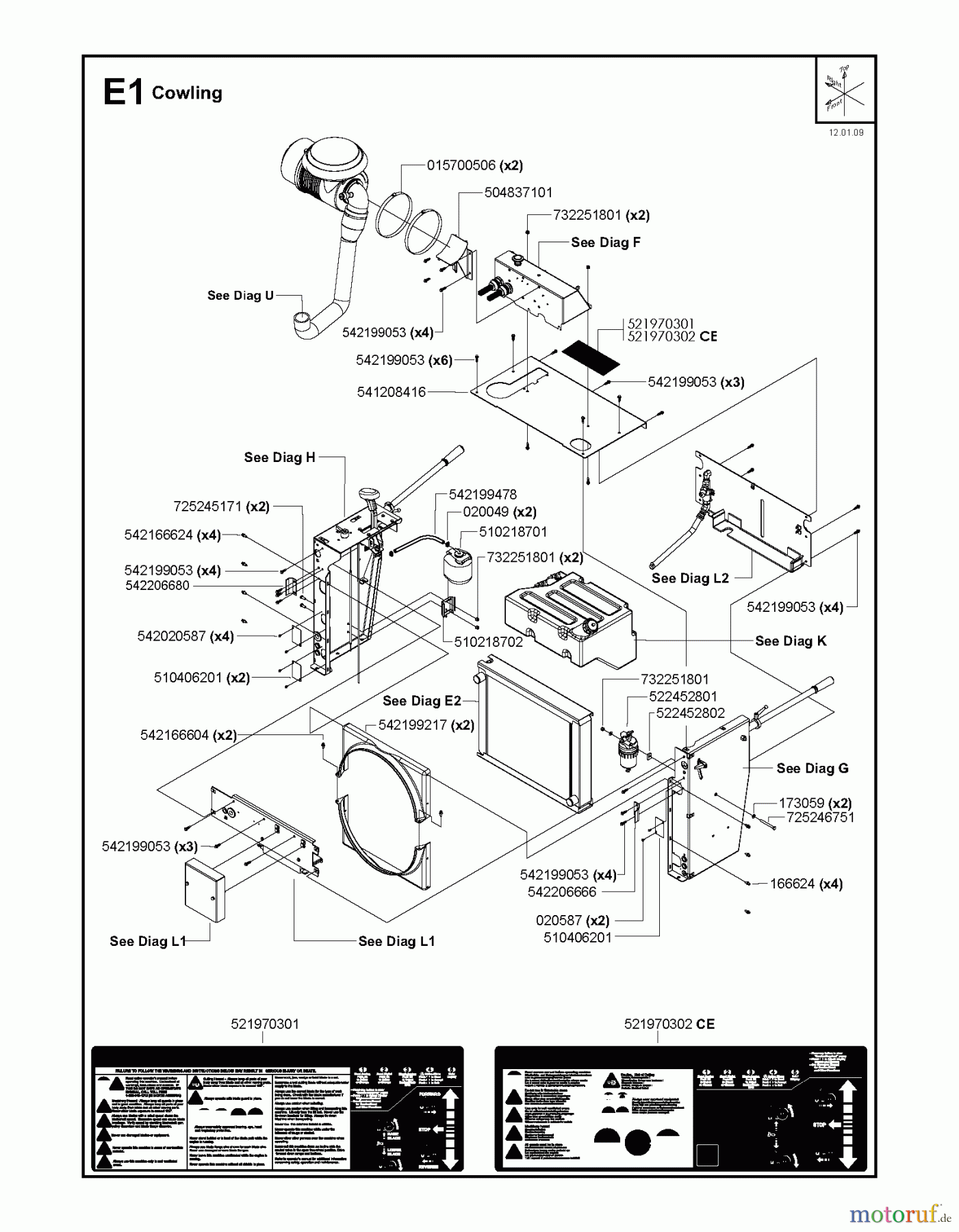  Trennschneider, Floor FS6800 YAN T3, 2009-10 Cowling