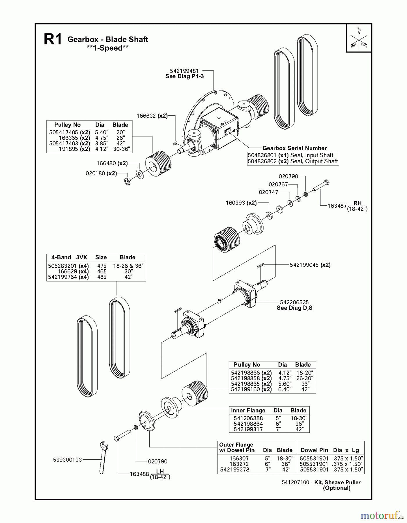  Trennschneider, Floor FS6800 YAN T3, 2009-10 Gearbox - Blade Shaft, 1-Speed
