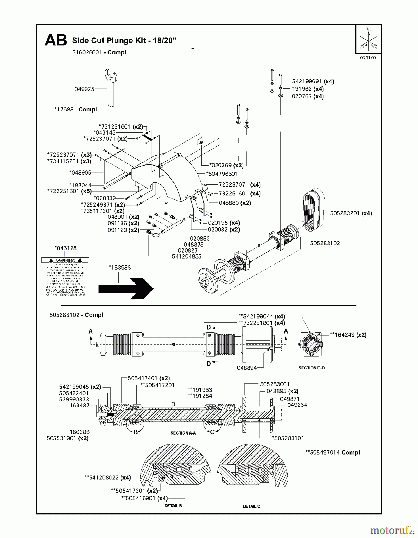  Trennschneider, Floor FS6800 YAN T3, 2009-10 Side Cut Plunge Kit - 18/20?