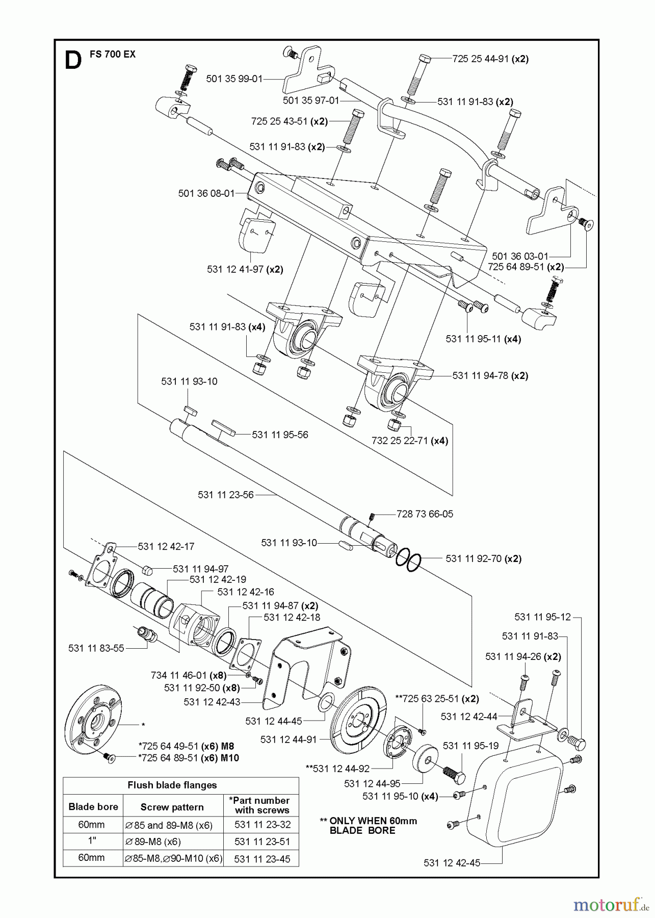 Trennschneider, Floor FS700 EX, 2007-15 BLADE ARM