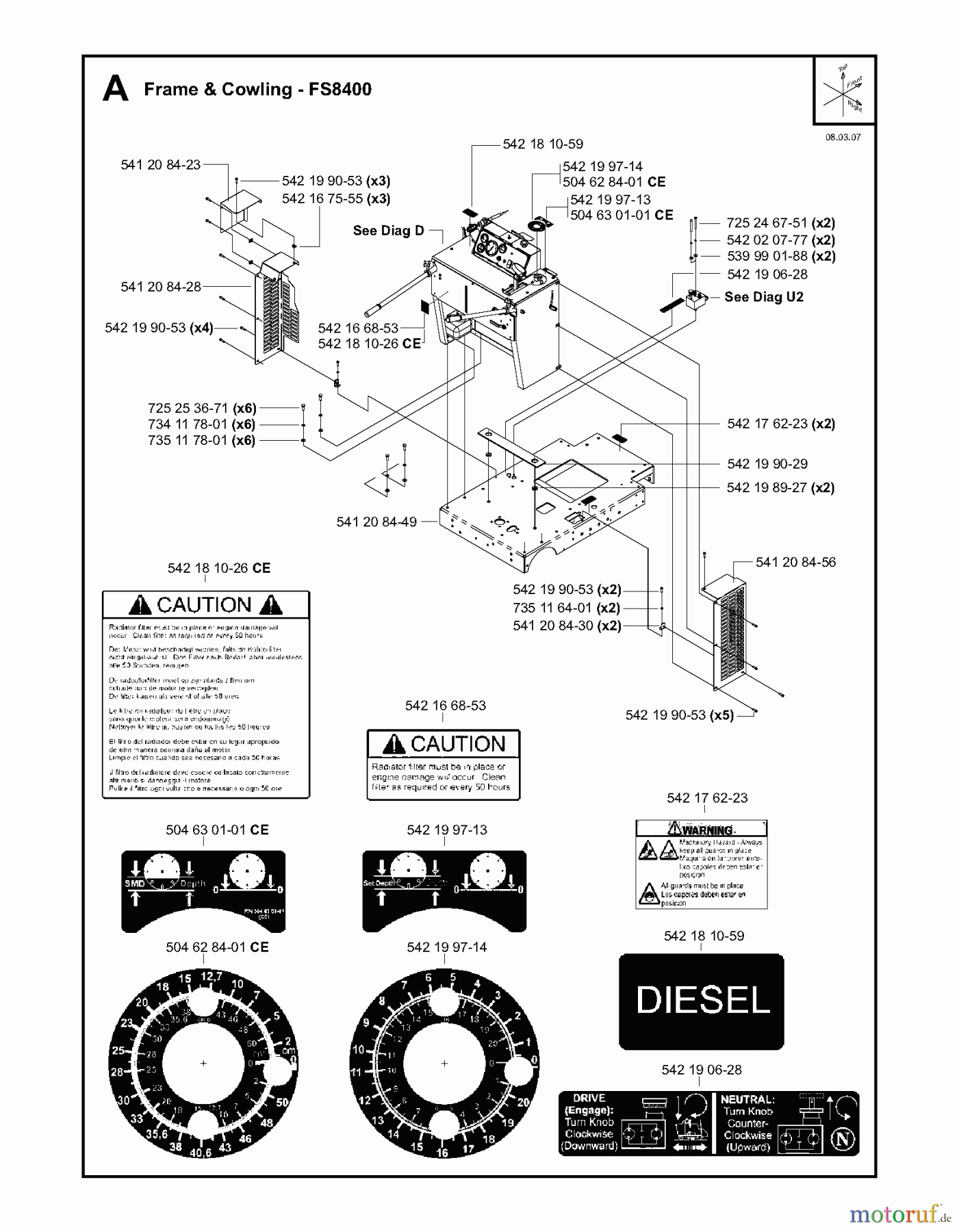  Trennschneider, Floor FS8400, 2007-36 Frame & Cowling