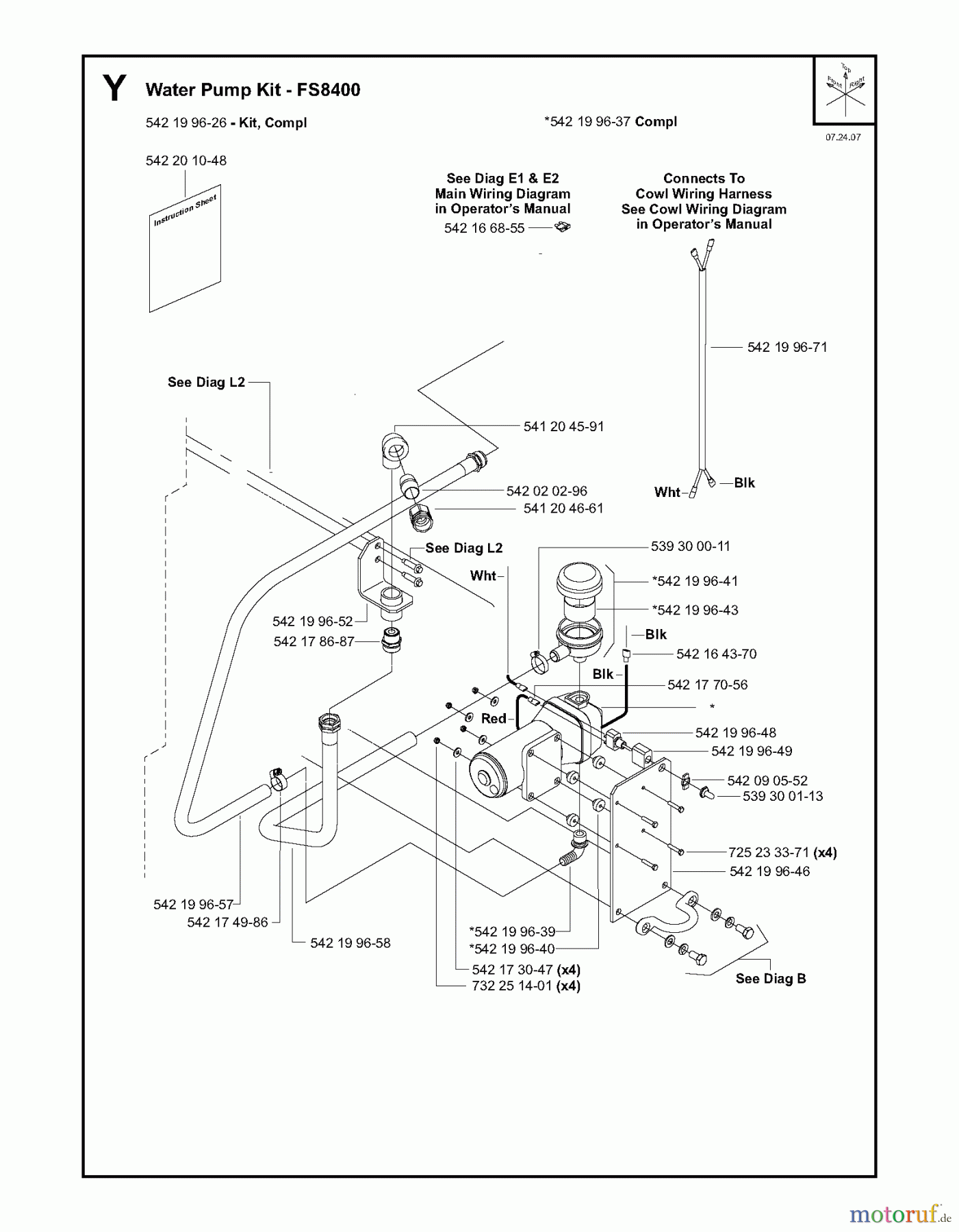 Trennschneider, Floor FS8400, 2007-36 Water Pump Kit