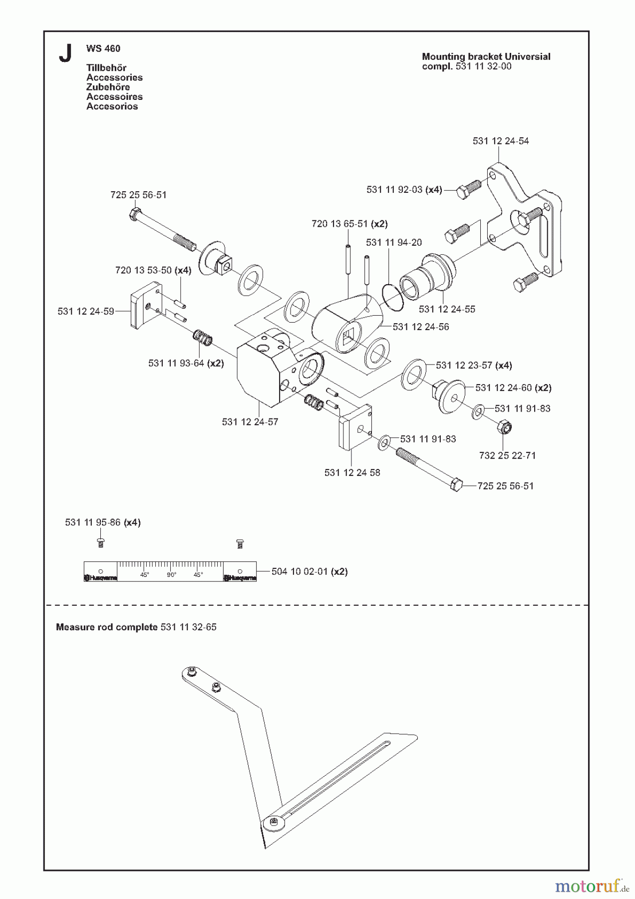  Wand und Kabelsägen WS460, 2008-51 Mounting bracket universal