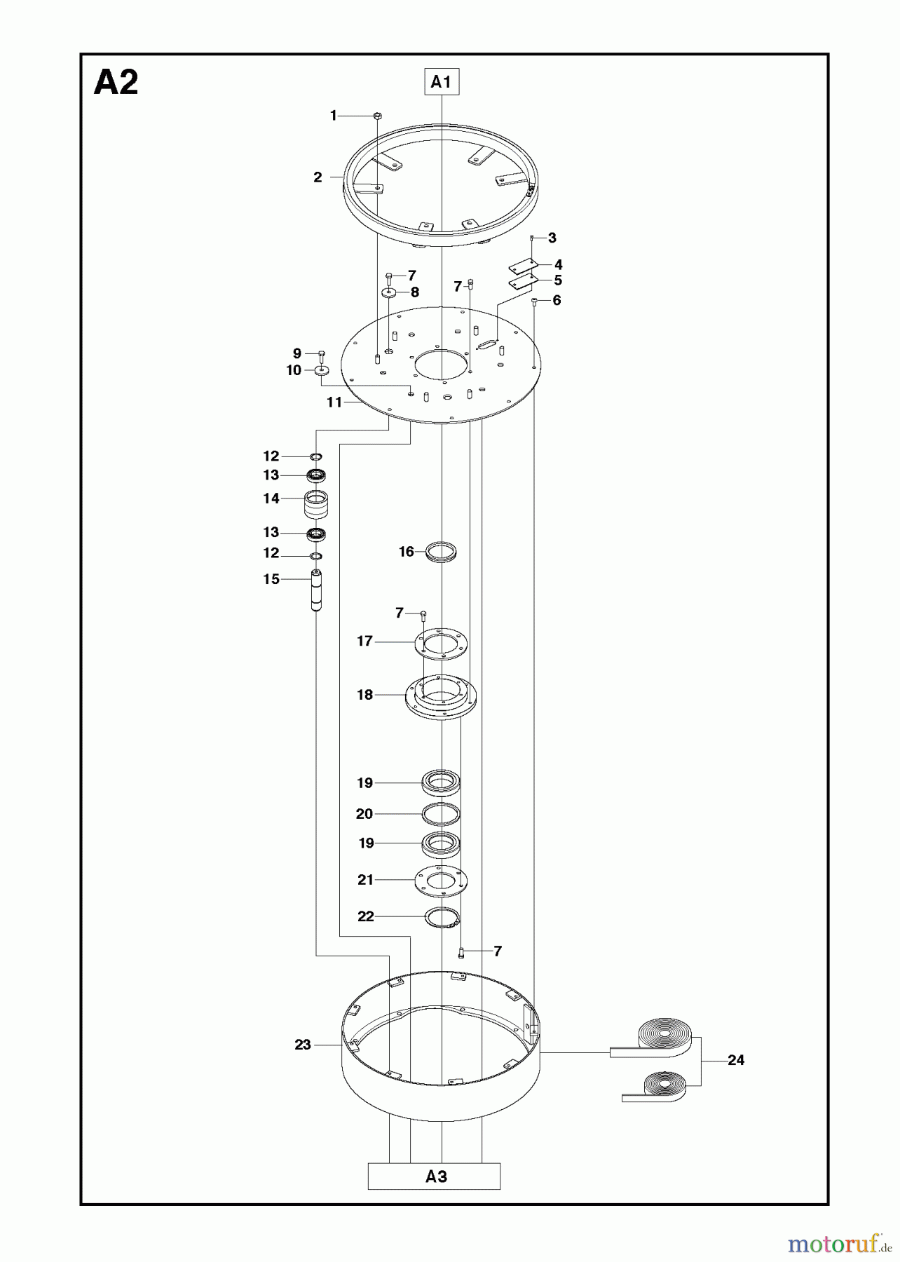 Oberflächenvorbereitungs Einheiten PG 530, Machine 0904-01 and forward, 2010-02 Grinding Head 1