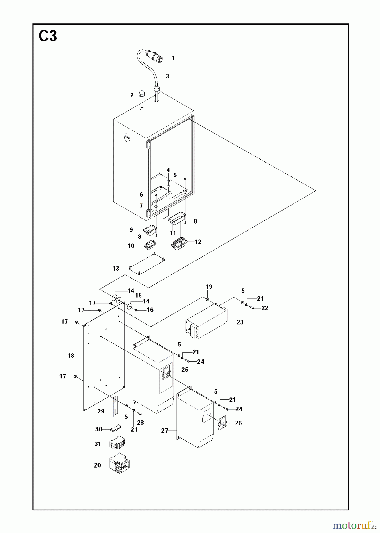 Oberflächenvorbereitungs Einheiten PG 680, To machine number 1108-9, 2008-09 Electrical Box internals