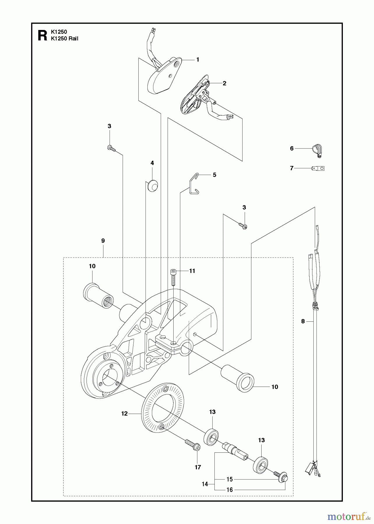  Trennschneider, Cut-Off K1250 Rail, 2010-02 HOUSING