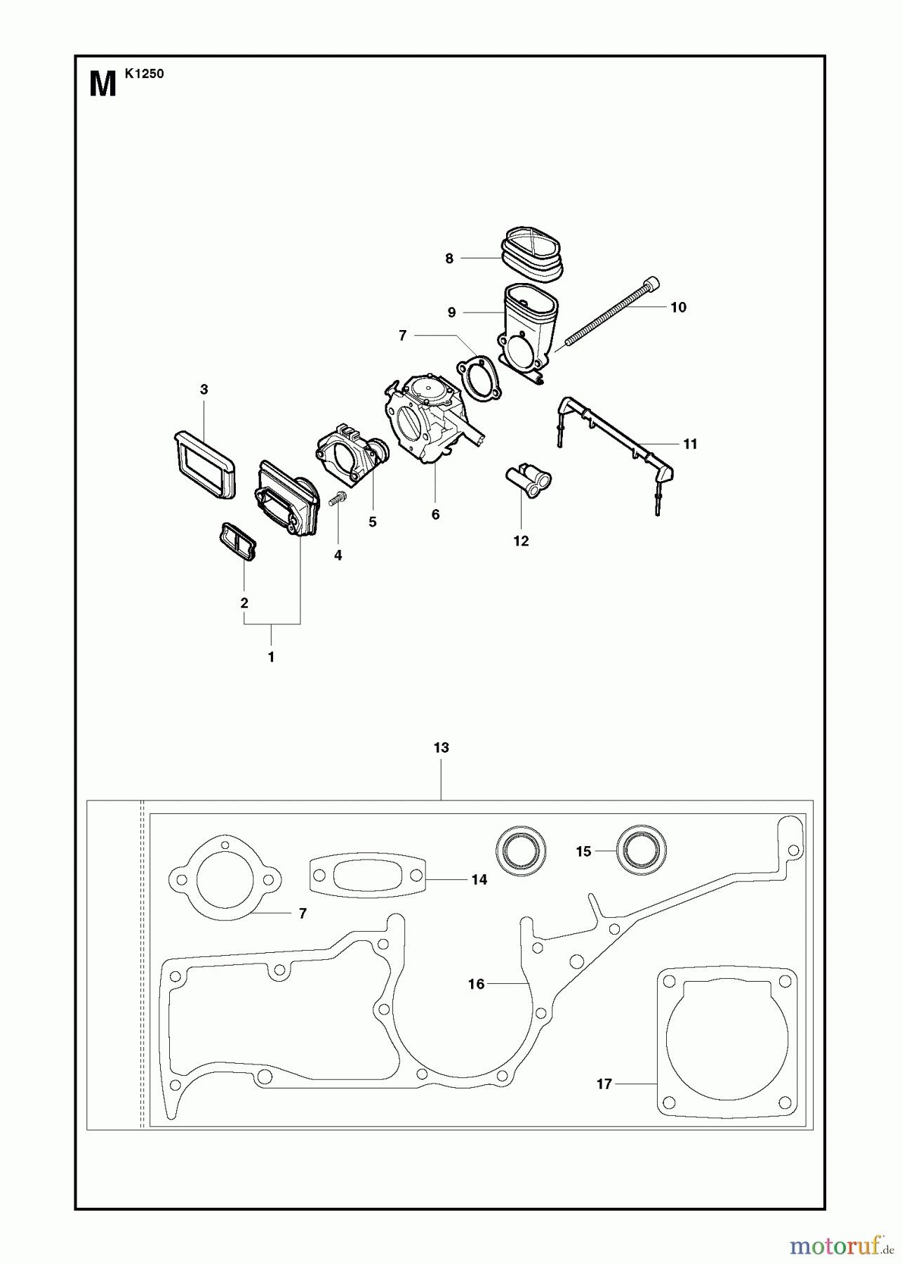  Trennschneider, Cut-Off K1250 Active, 2008-01 CARBURETOR