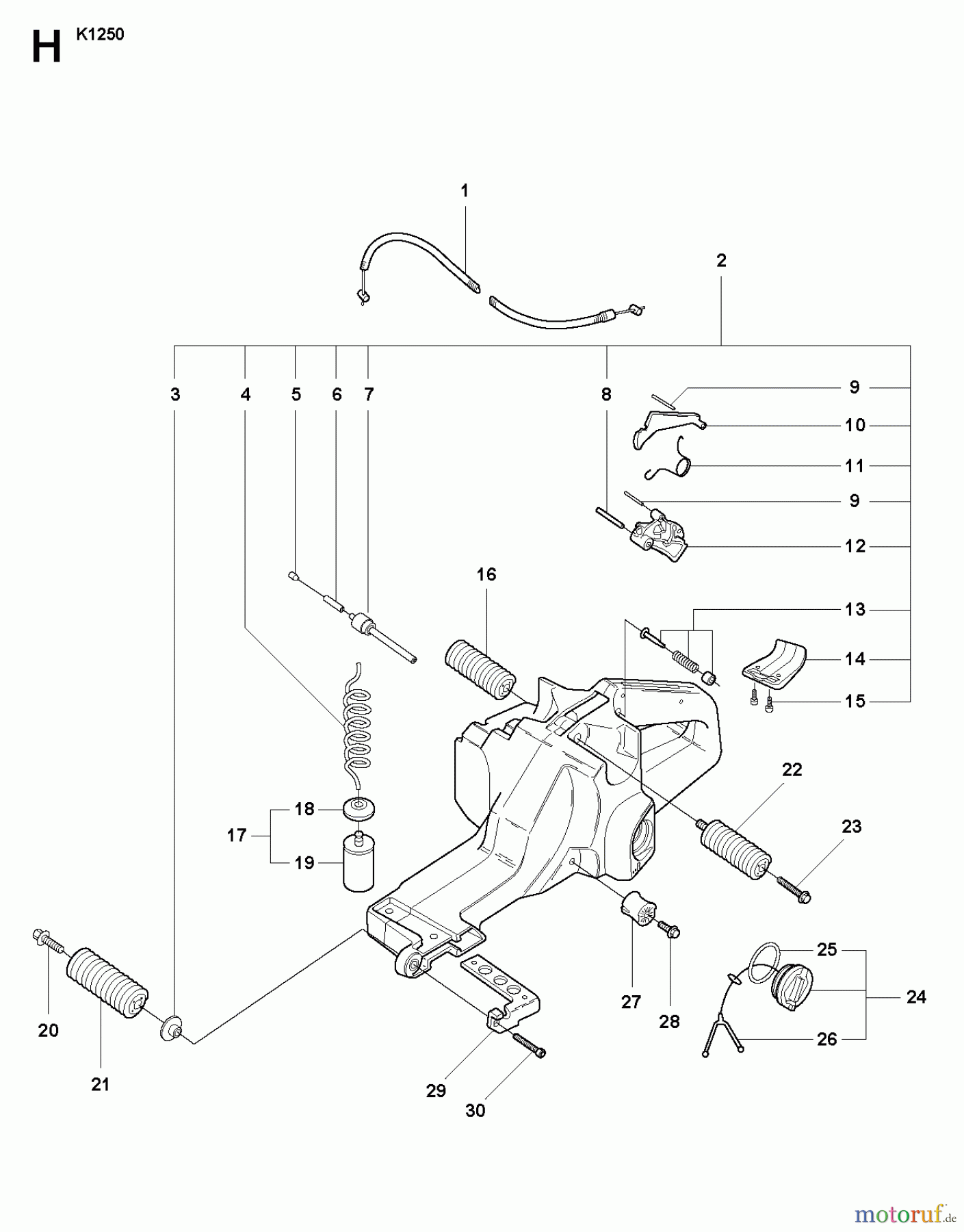  Trennschneider, Cut-Off K1250, 2007-01 FUEL TANK