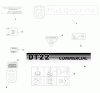 Husqvarna DT 22 HNR (968999366) - Dethatcher (2005-11 & After) Ersatzteile Decals