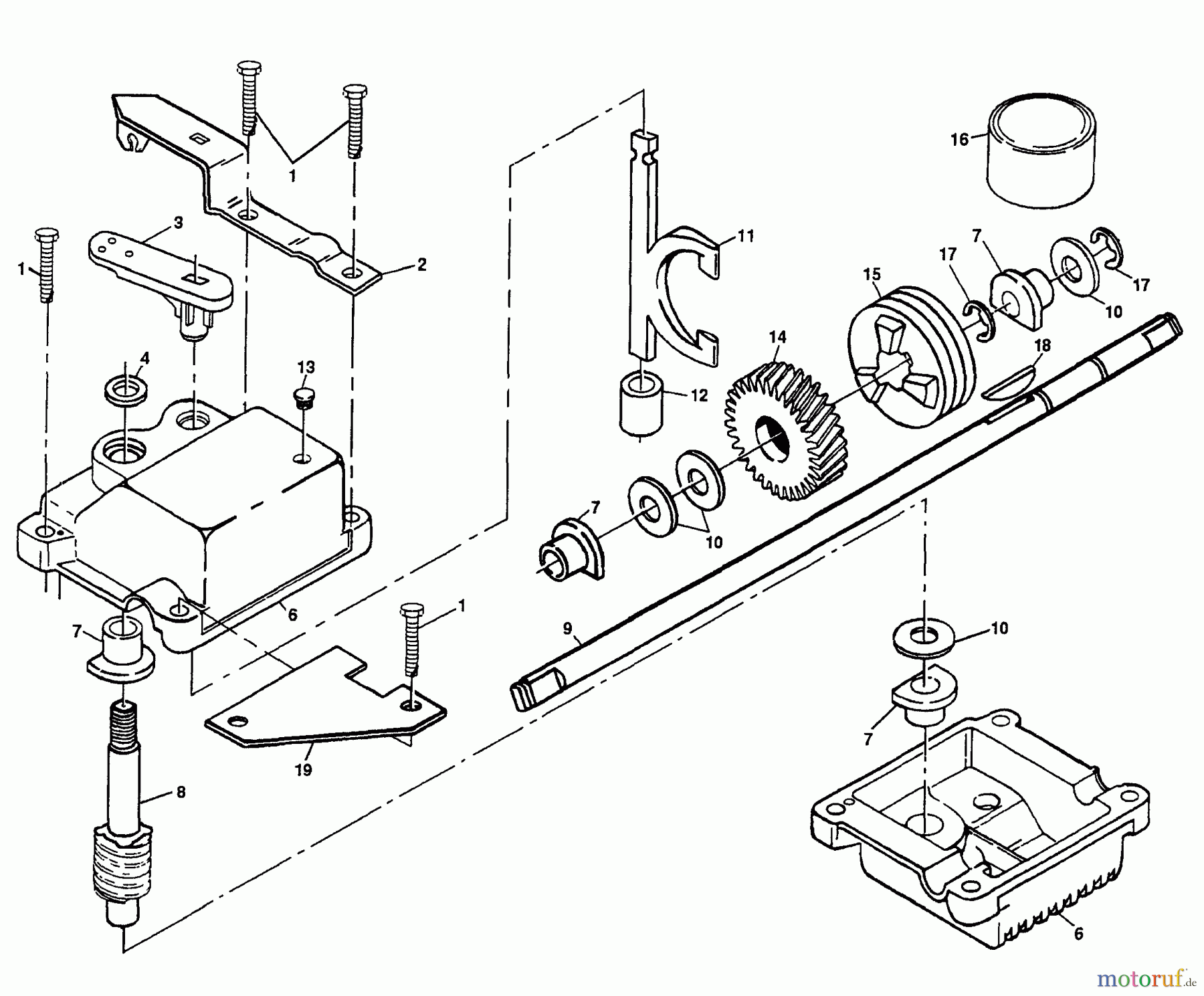  Husqvarna Rasenmäher 56 CS (954069001A) - Husqvarna Walk-Behind Mower (1994-07 & After) Gear Case Assembly