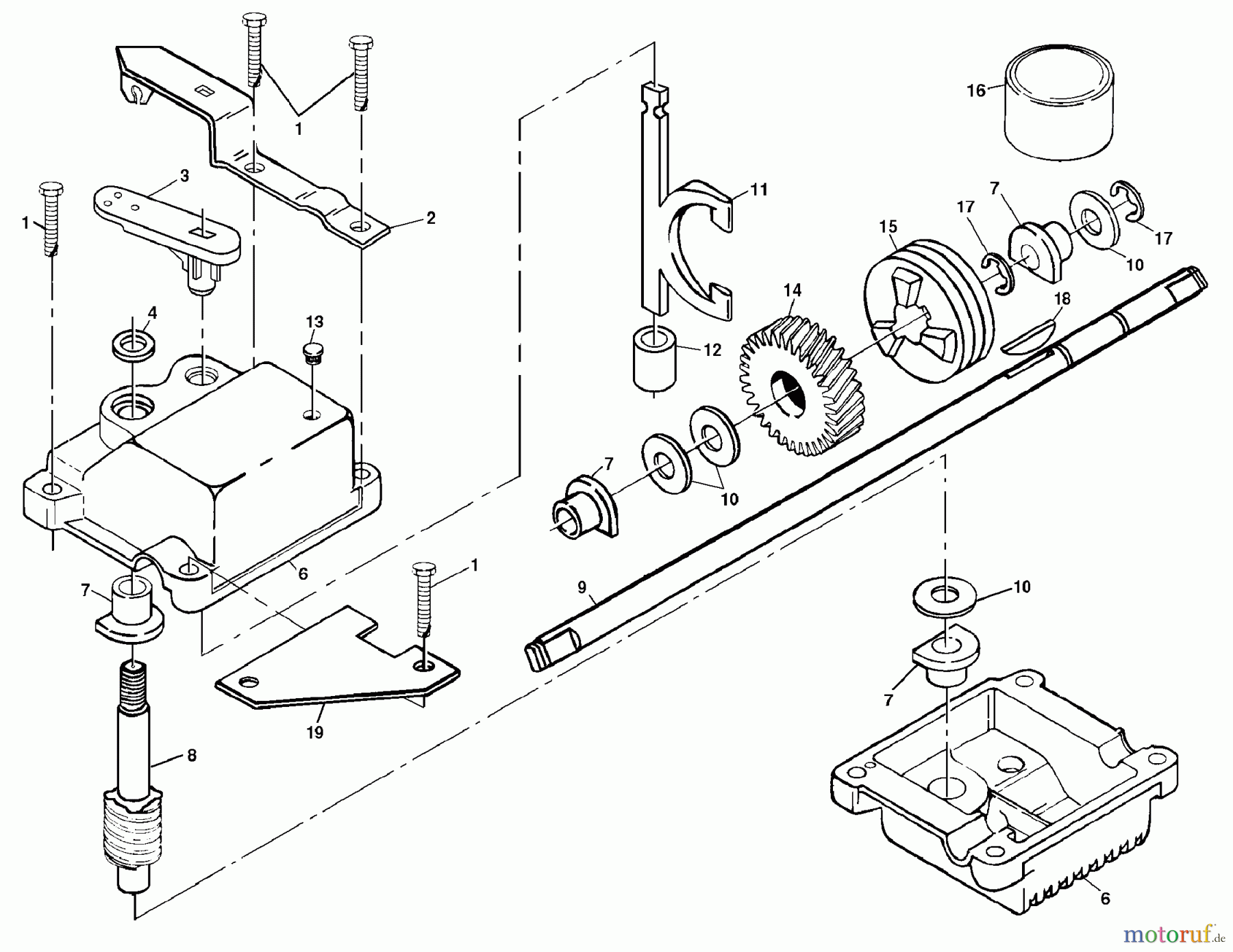  Husqvarna Rasenmäher 56 SF (954077101A) - Husqvarna Walk-Behind Mower (1995-10 & After) Gear Case Assembly